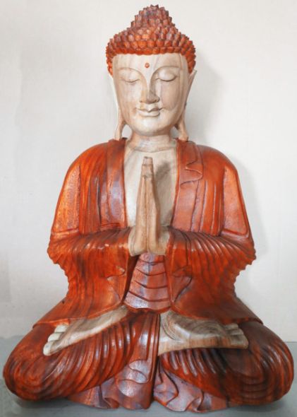 Statue de Bouddha sculptée à la main – 30 cm – Bouddha Namasté