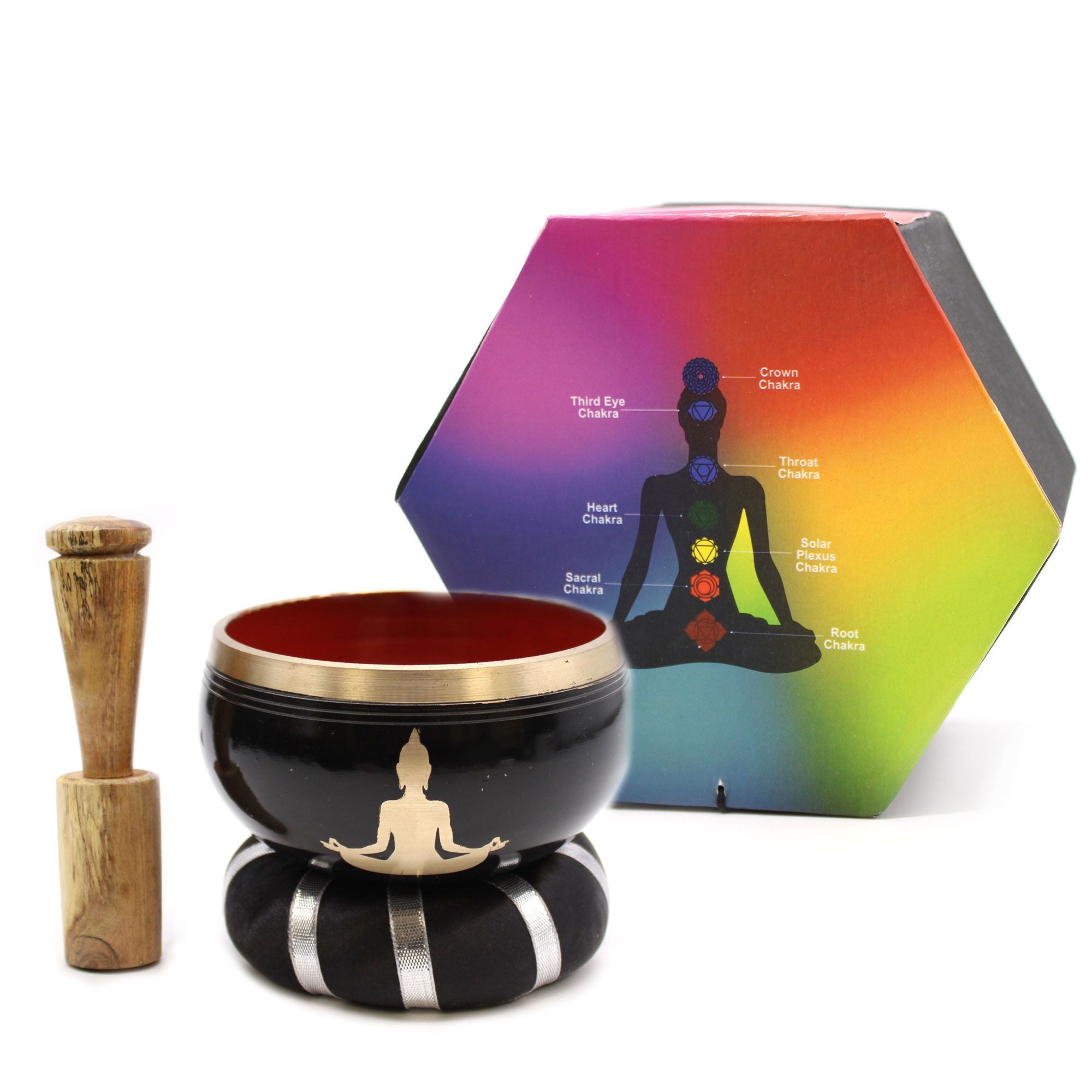 Ensemble de bols chantants - Noir/Orange 10,7 cm