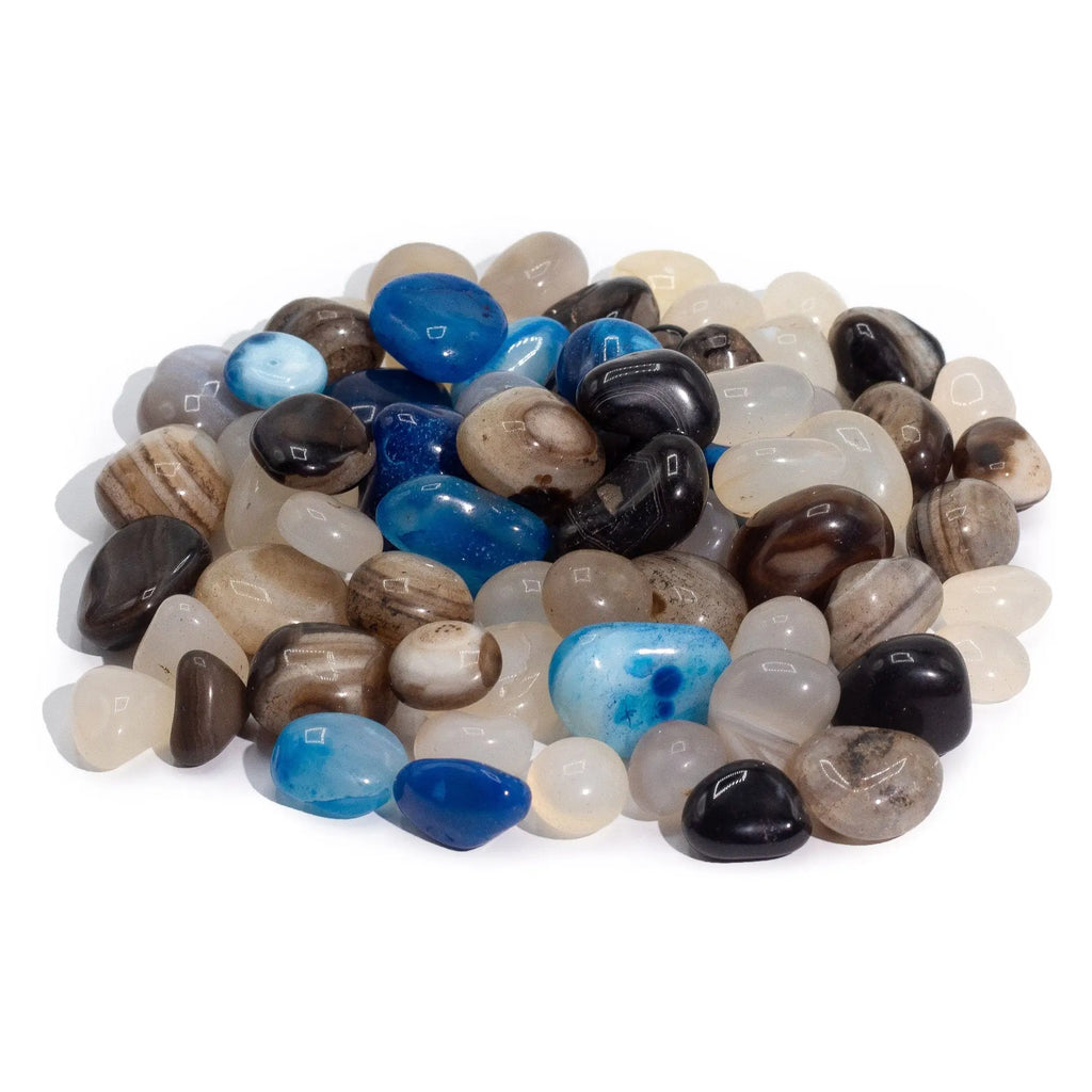 Pierres énergétiques d’agate naturelle foncée – Pierres roulées pour méditation et ancrage (1 kg) AWGifts Dropship
