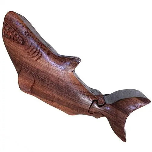 Boîte magique de Bali – Requin en bois de Saman AWGifts Dropship