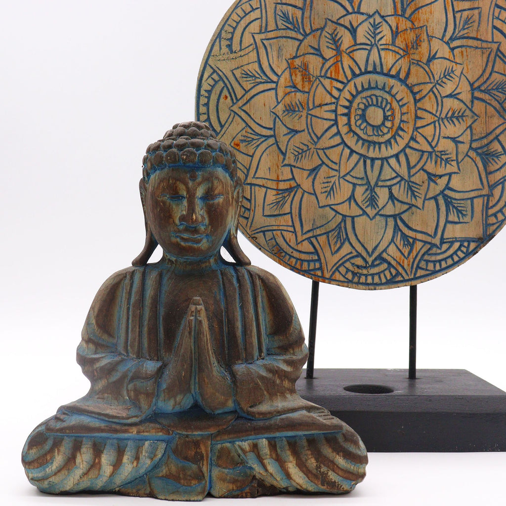 Ensemble Feng Shui Bouddha – Mandala Fleur Bleu (2 modèles)