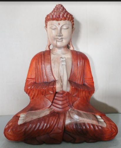 Statue de Bouddha sculptée à la main – 40 cm – Bouddha Namasté