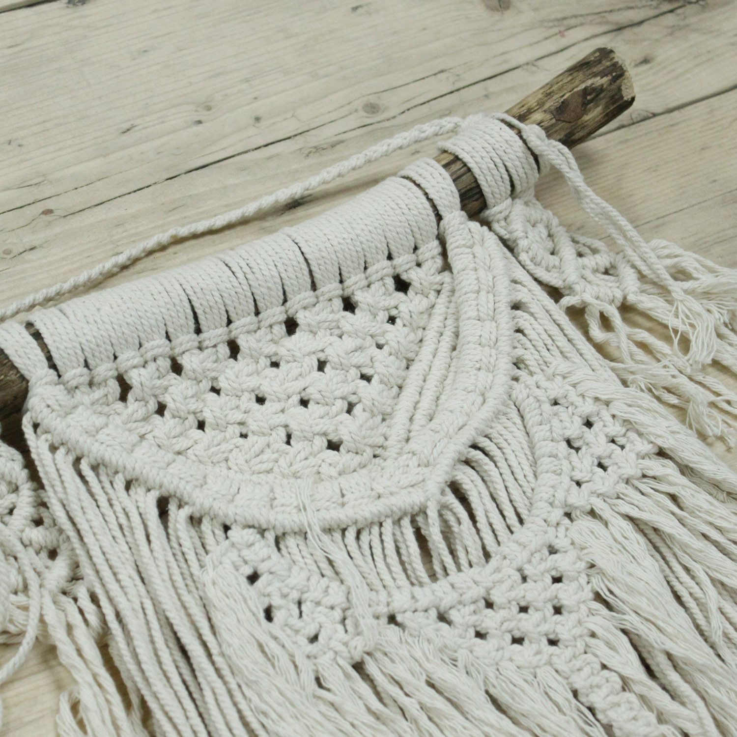 Décoration Murale en Macramé Coton – Modèle Abondance Naturelle
