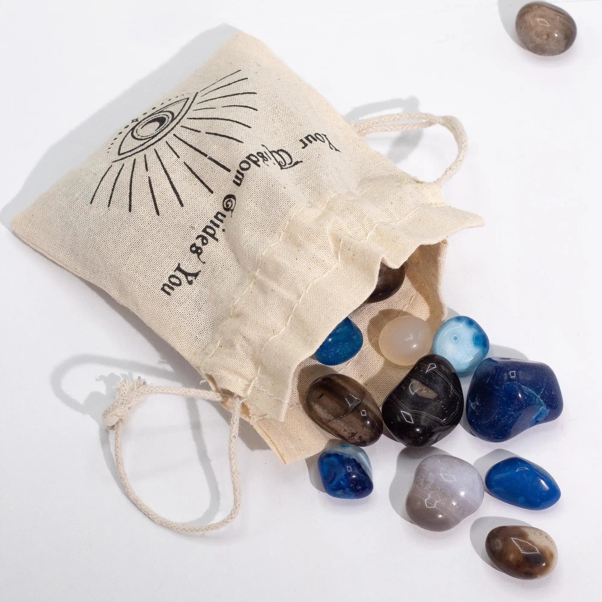 Pierres énergétiques d’agate naturelle foncée – Pierres roulées pour méditation et ancrage (1 kg) AWGifts Dropship