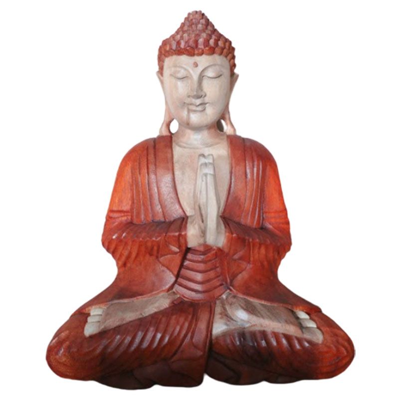 Statue de Bouddha sculptée à la main – 40 cm – Bouddha Namasté