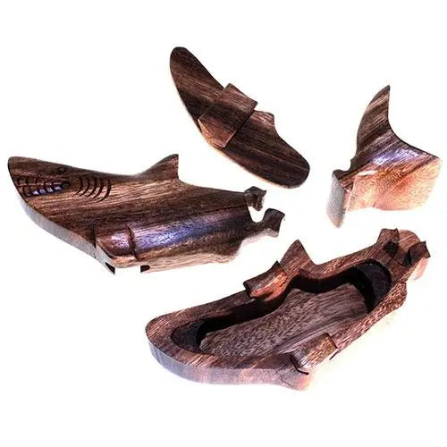 Boîte magique de Bali – Requin en bois de Saman AWGifts Dropship