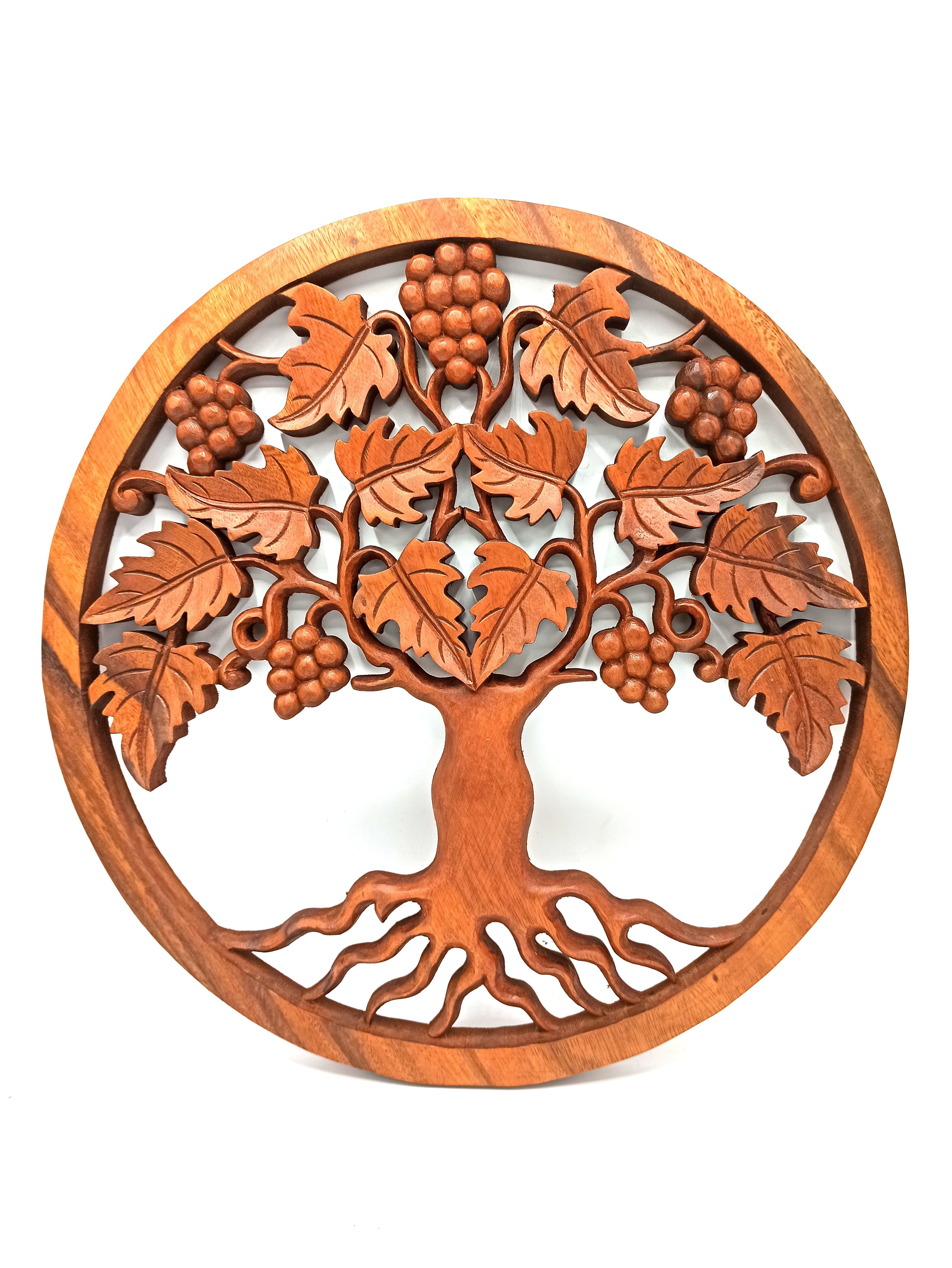 Panneau Arbre de Vie – Raisins – 40 cm