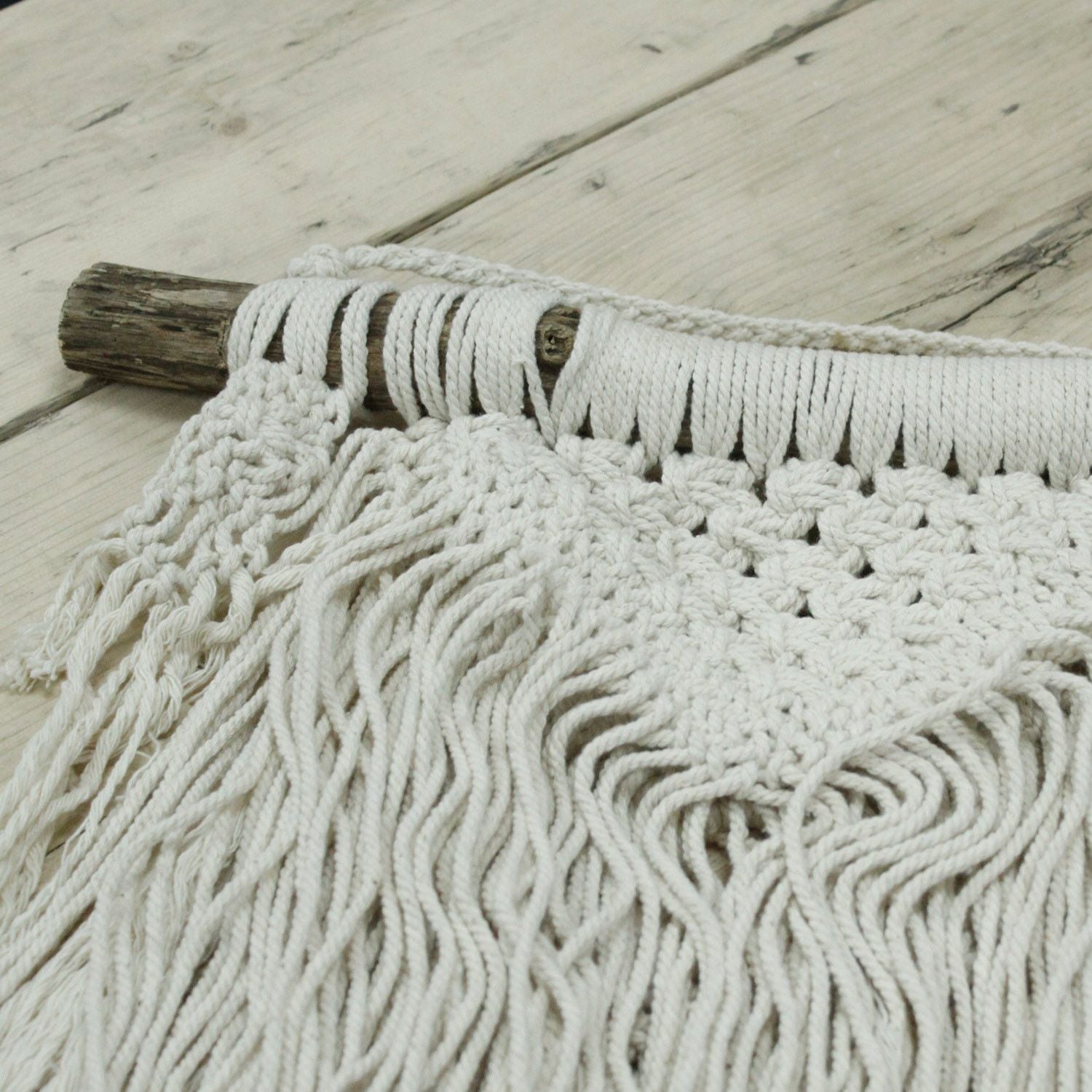 Décoration Murale en Macramé Coton – Modèle Abondance Naturelle