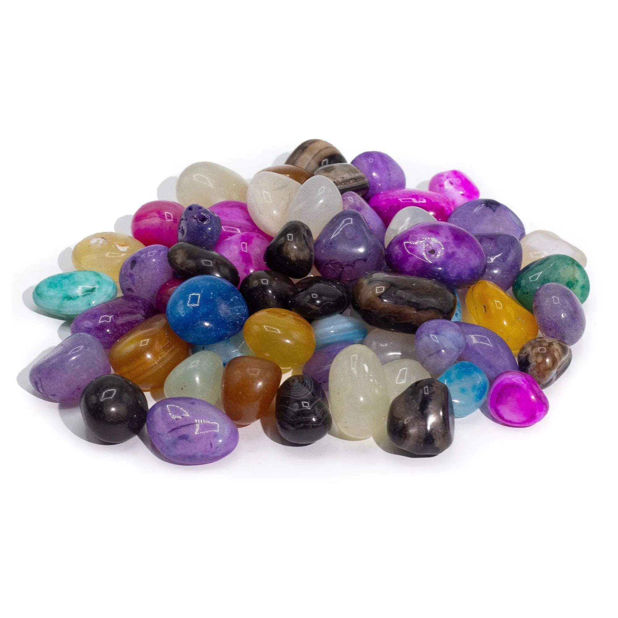Pierres énergétiques d’agate multicolores – Pierres roulées pour méditation et chakras (1 kg) AWGifts Dropship