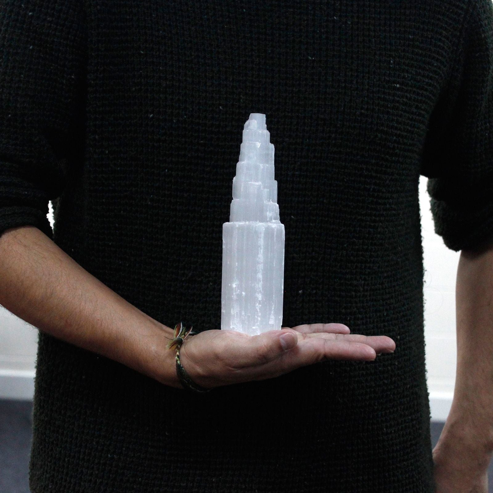 Natural selenite tower – 20 cm – Crystallized gypsum