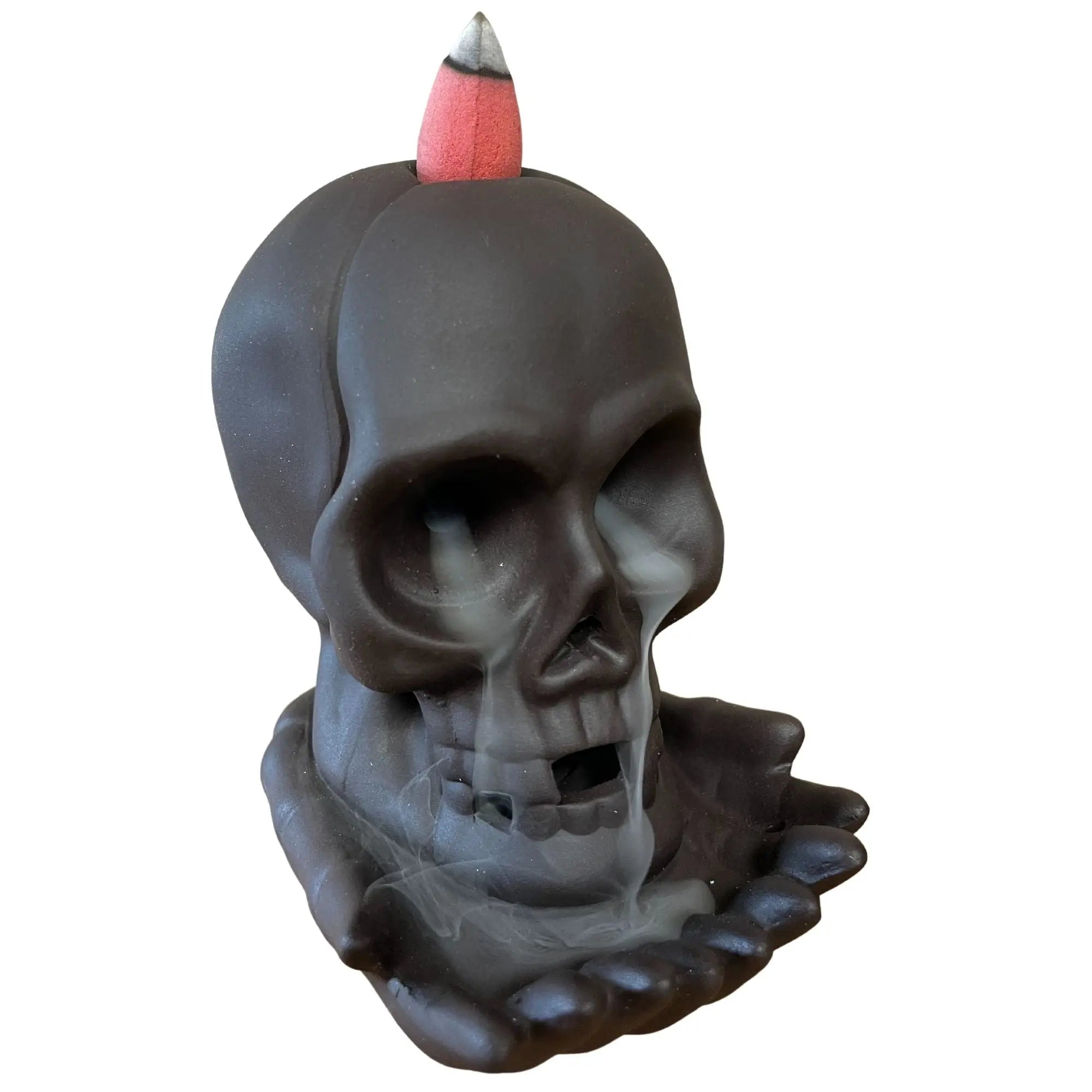 Brûleur d’Encens à Reflux Tête de Mort – Porte Encens Gothique en Céramique AWGifts Dropship