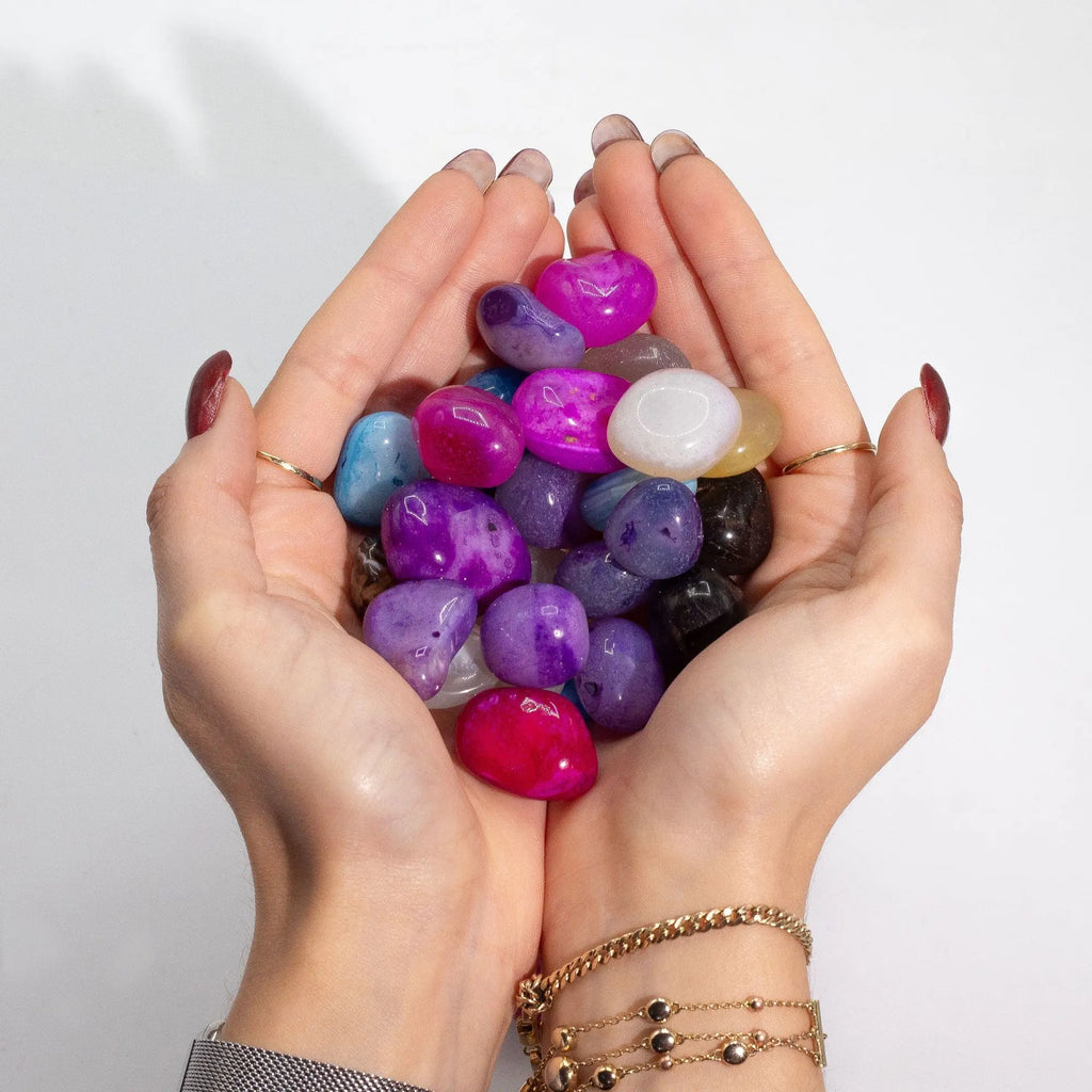 Pierres énergétiques d’agate multicolores – Pierres roulées pour méditation et chakras (1 kg) AWGifts Dropship
