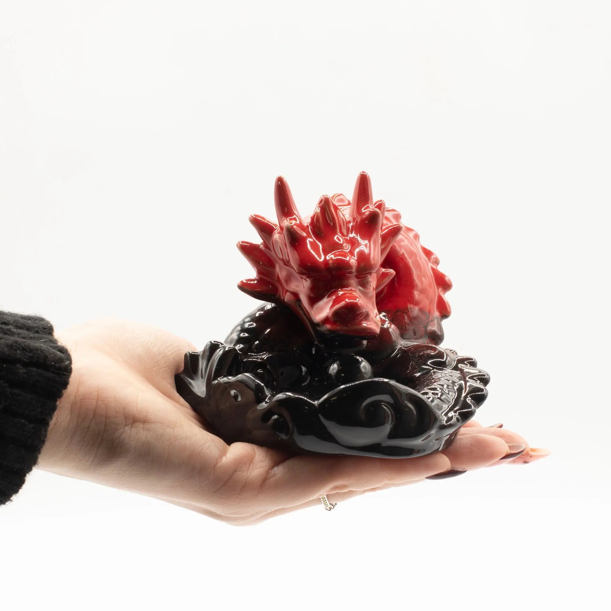 Brûleur d’encens à reflux Dragon Rouge – Fontaine d’encens cascade en céramique AWGifts Dropship