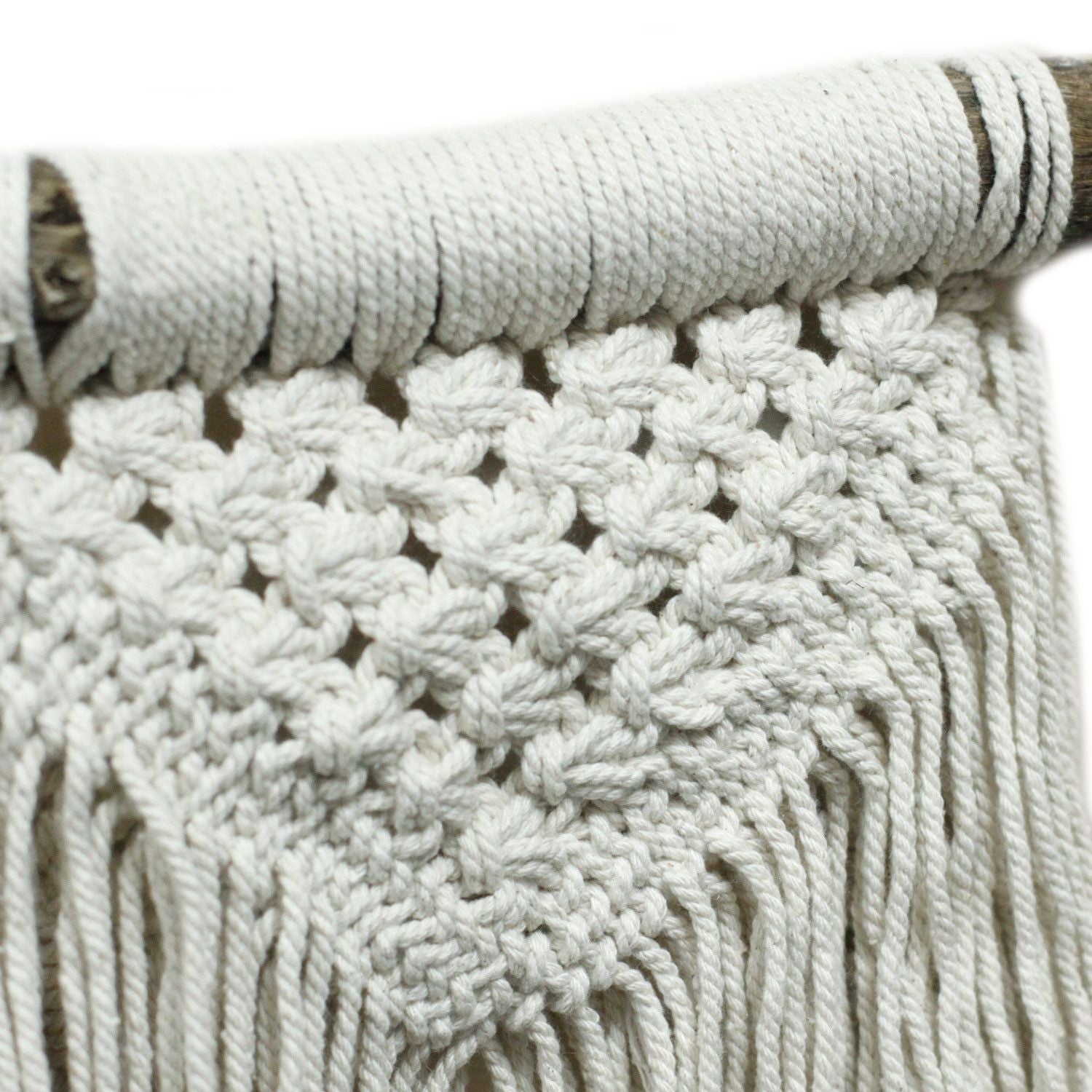Décoration Murale en Macramé Coton – Modèle Abondance Naturelle