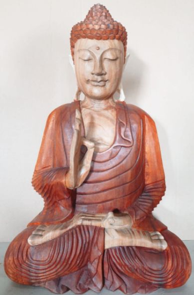 Statue de Bouddha sculptée à la main – 60 cm - Transmission d'enseignement