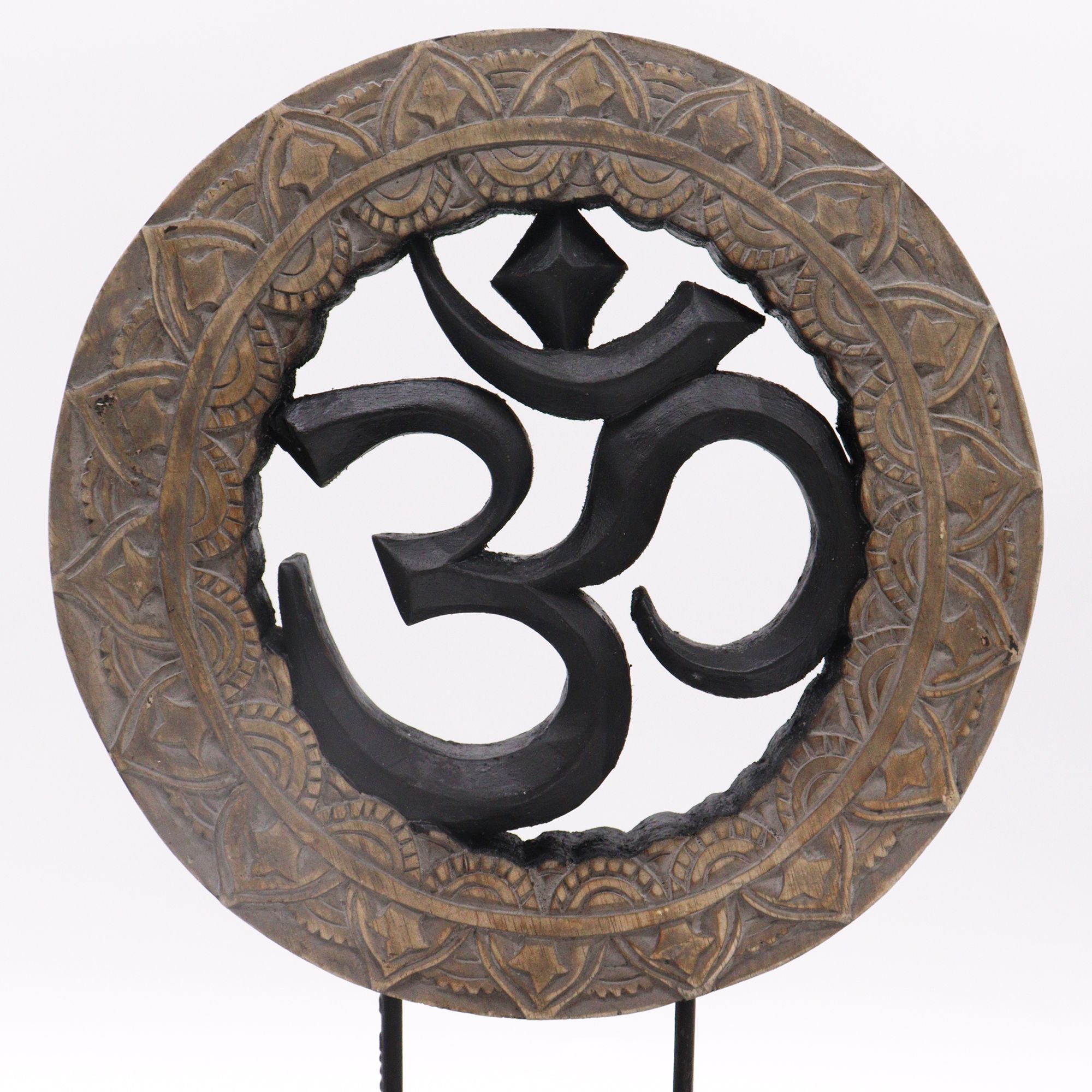 Ensemble Feng Shui Bouddha - Symbole Om – Gris & Noir (2 modèles)