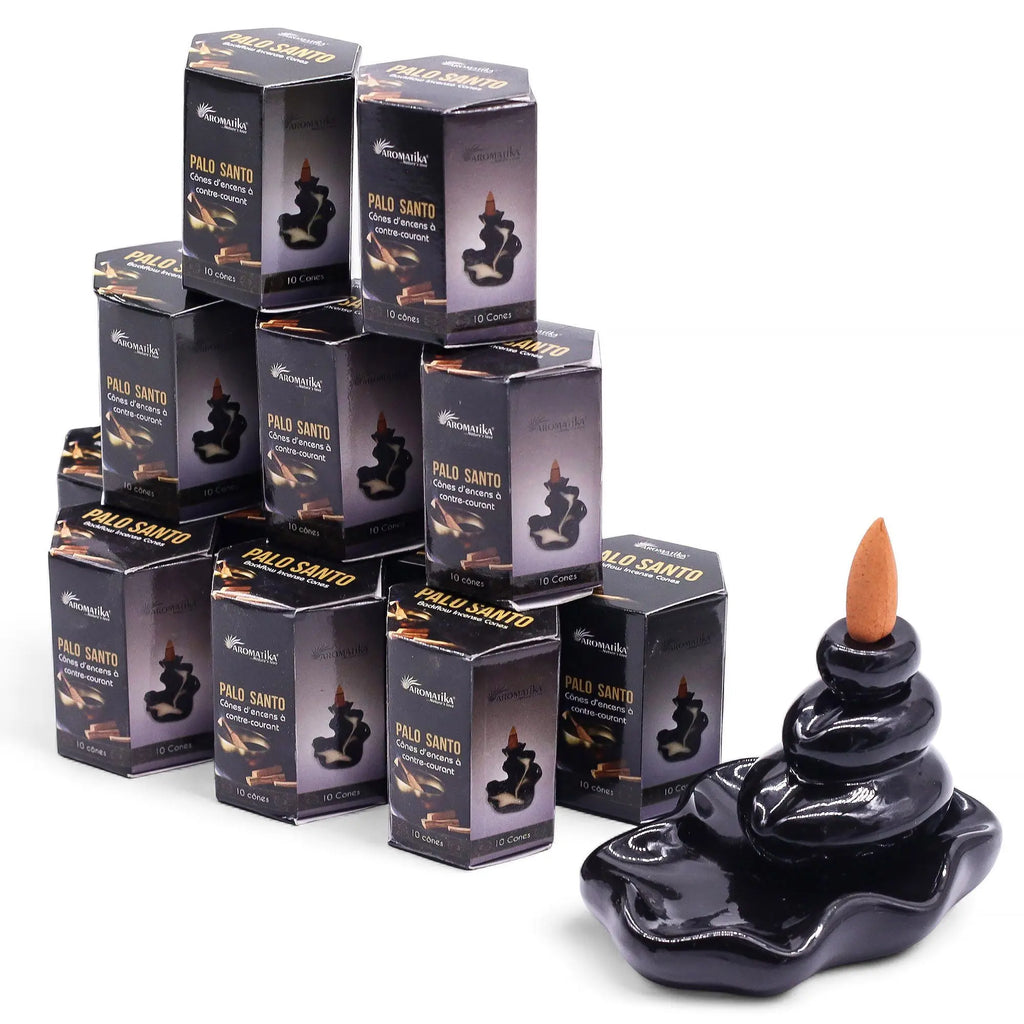 Encens à reflux Palo Santo – Cônes backflow pour brûleur d’encens cascade (10 pièces) AWGifts Dropship