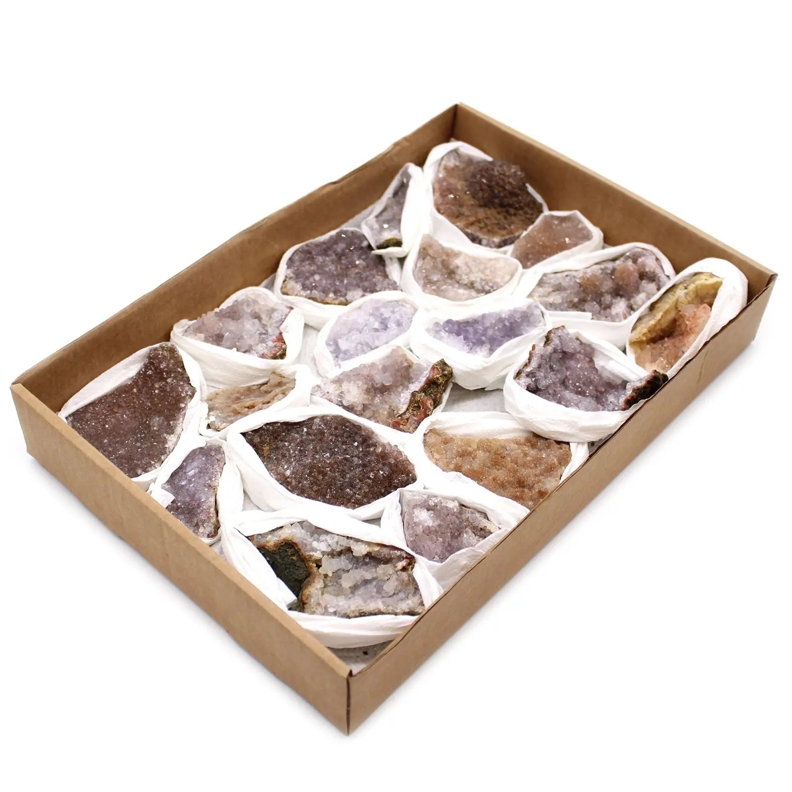 Plateau de 20 Améthystes Naturelles du Maroc – Qualité Supérieure (1,9 kg) AWGifts Dropship