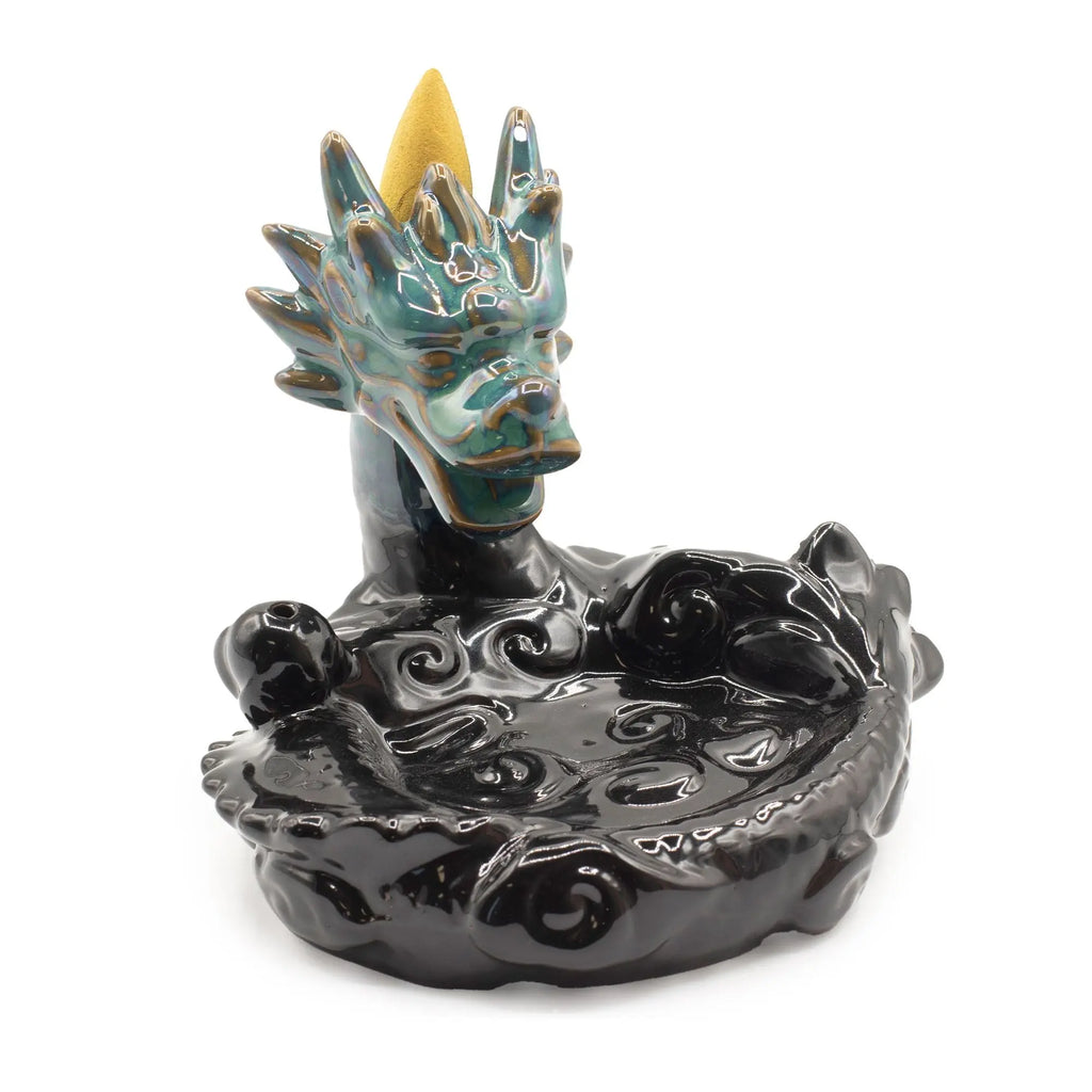 Brûleur d’encens à reflux Dragon – Grand bassin cascade en céramique AWGifts Dropship