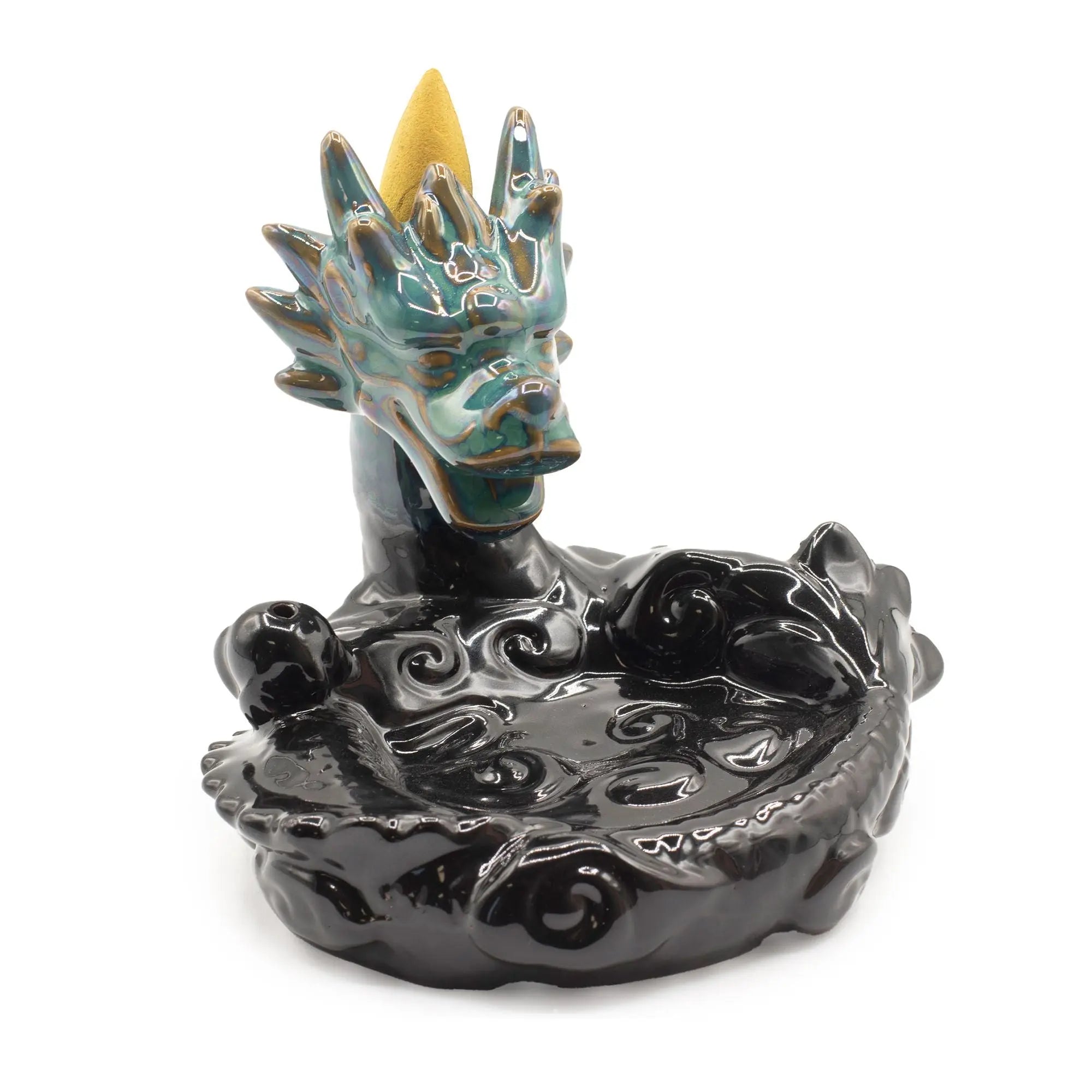 Brûleur d’encens à reflux Dragon – Grand bassin cascade en céramique AWGifts Dropship