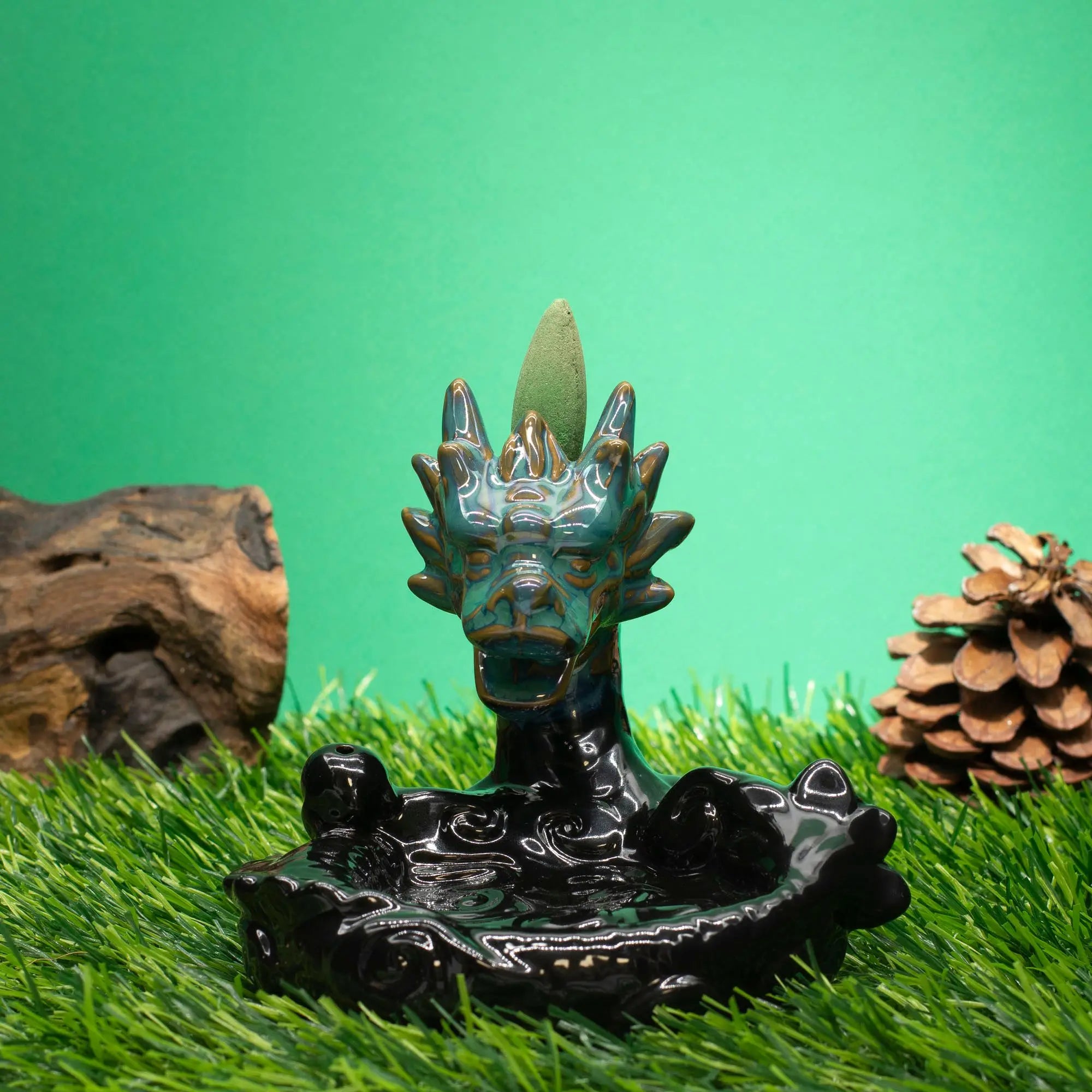Brûleur d’encens à reflux Dragon – Grand bassin cascade en céramique AWGifts Dropship