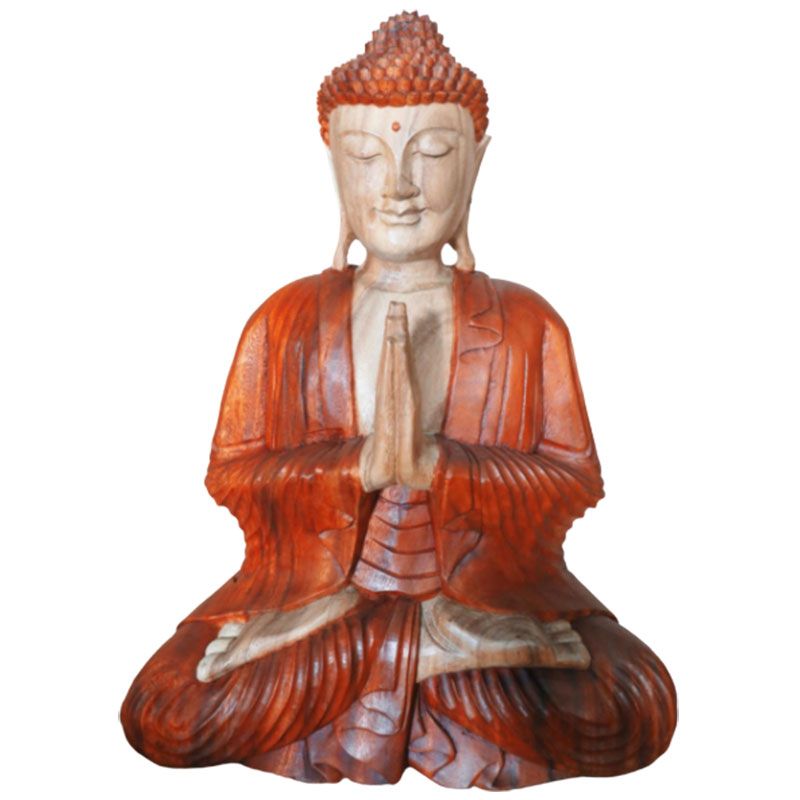 Statue de Bouddha sculptée à la main – 60 cm – Bouddha Namasté