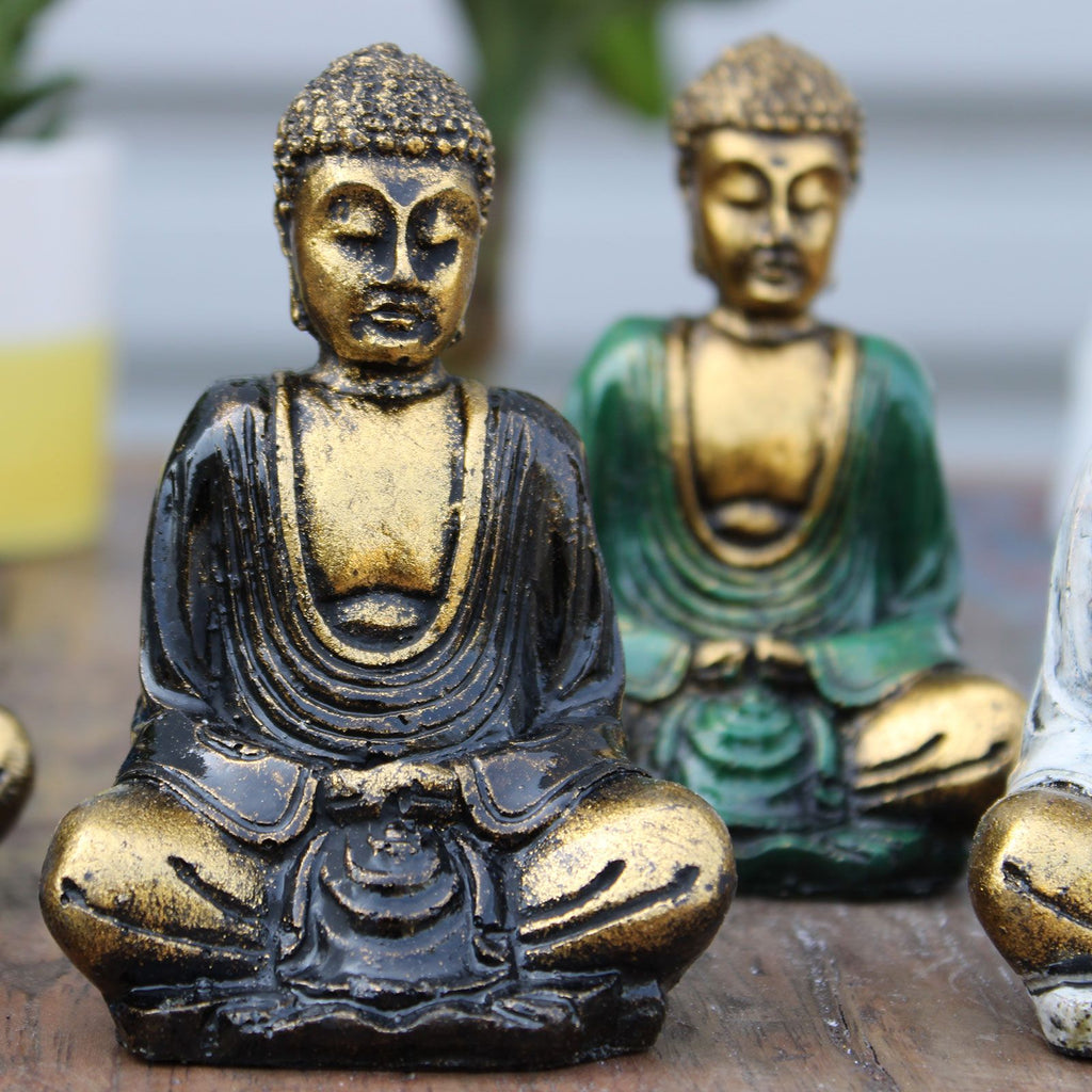 Bouddha Miniature Doré – Couleurs Assorties