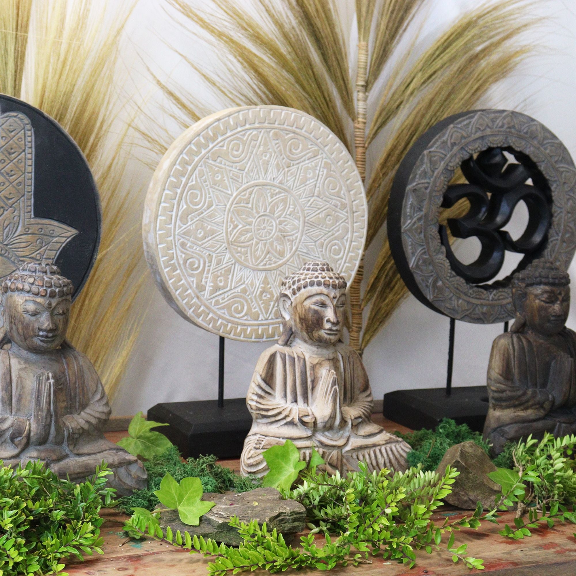 Ensemble Feng Shui Bouddha – Mandala Naturel (2 modèles)