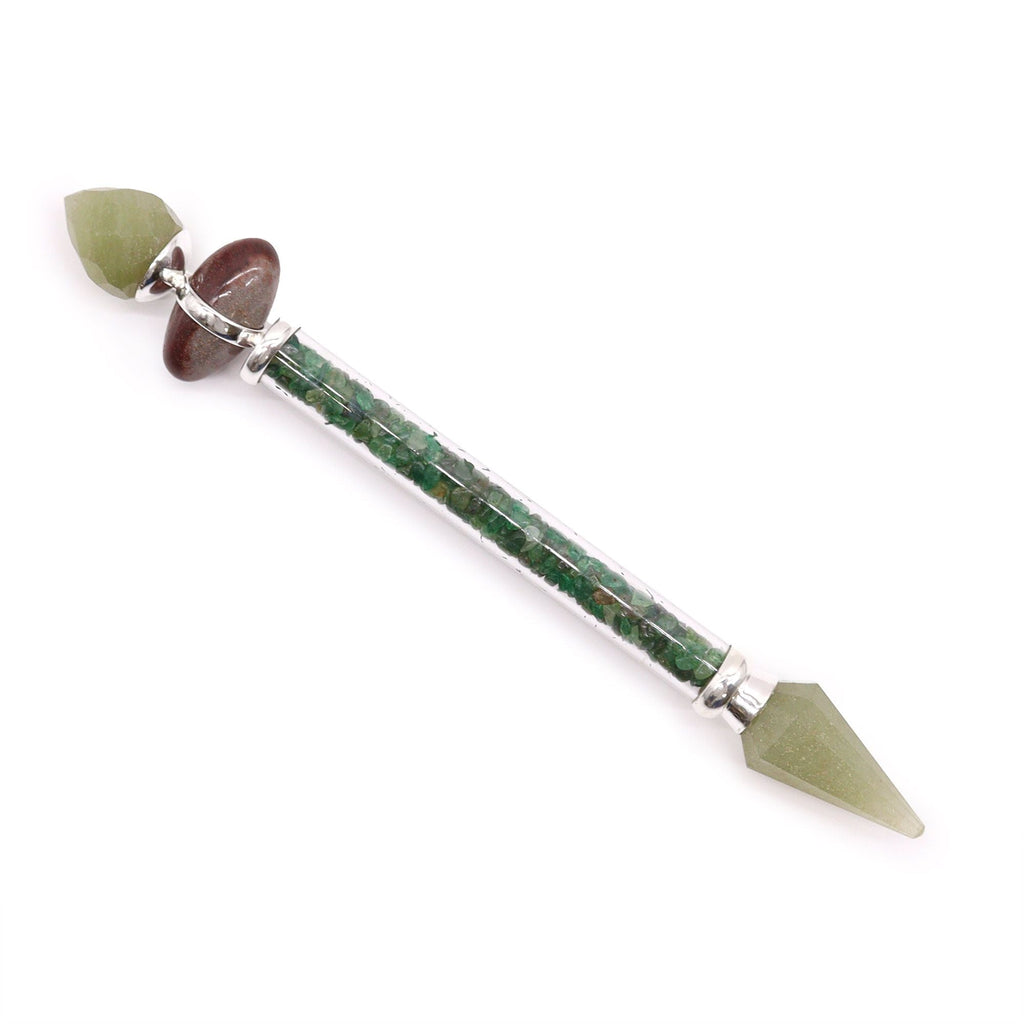Baguette Magique Shiva Lingam – Aventurine Verte – Bonheur - Karmic Artisan