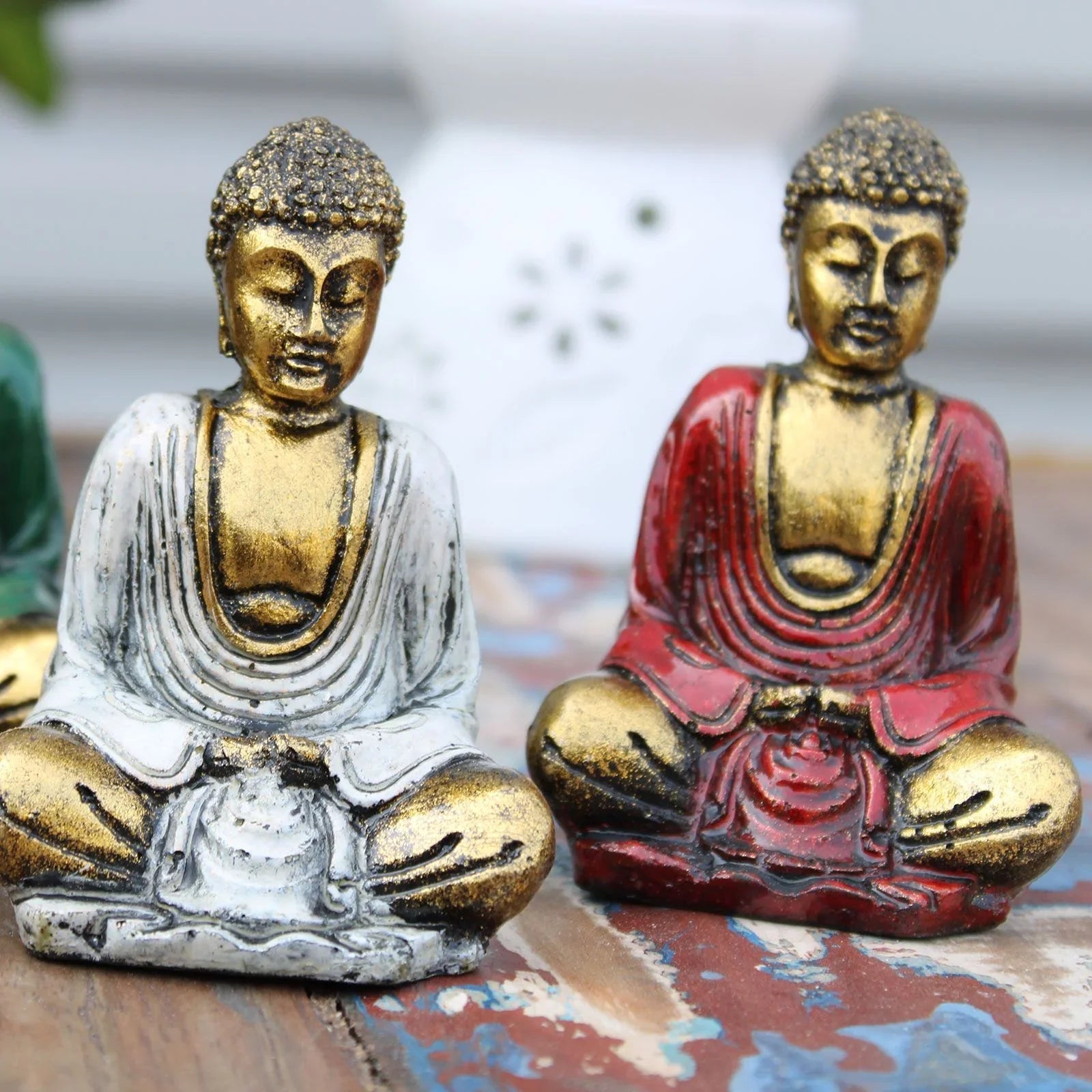 Bouddha Miniature Doré – Couleurs Assorties - Karmic Artisan