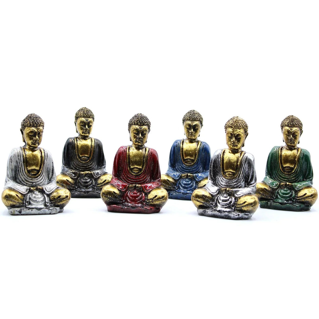 Bouddha Miniature Doré – Couleurs Assorties - Karmic Artisan