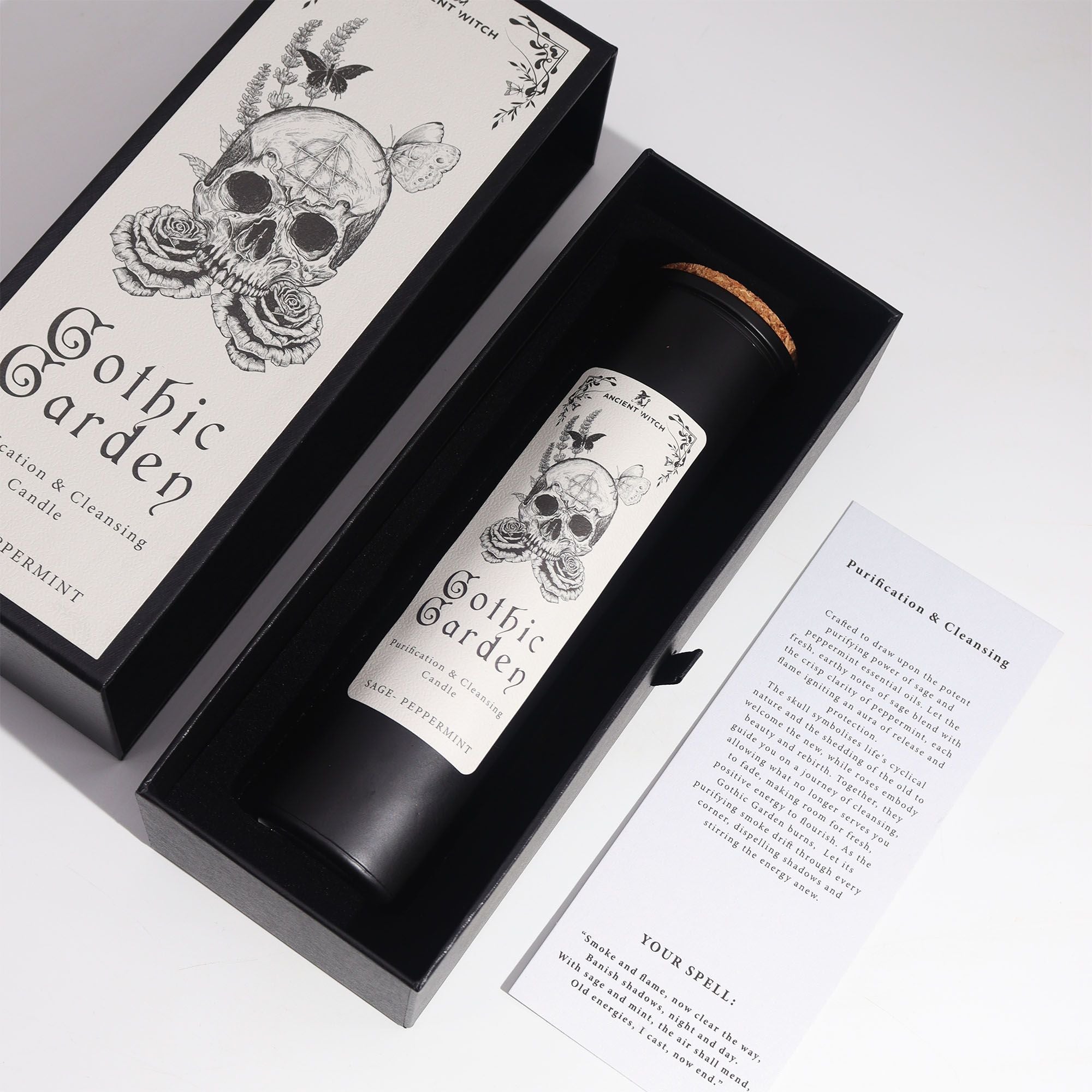 Bougie de jardin gothique de Sorcière Ancienne – Nettoyage et purification - Karmic Artisan