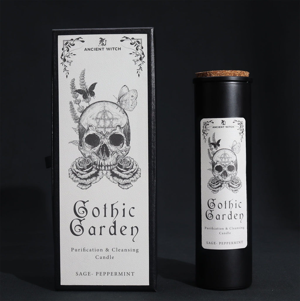 Bougie de jardin gothique de Sorcière Ancienne – Nettoyage et purification - Karmic Artisan
