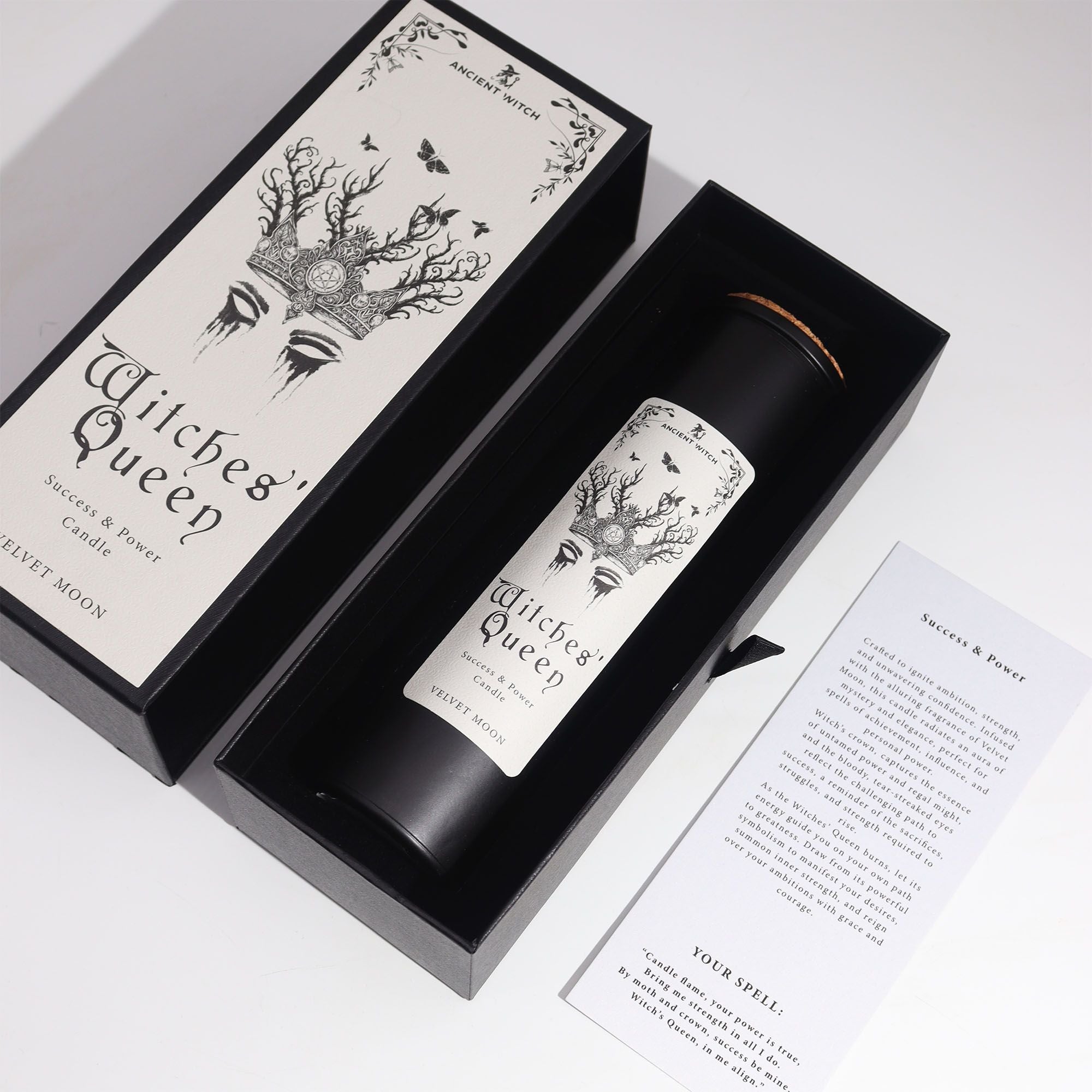 Bougie de purification de Sorcière Ancienne - Reine des sorcières - Karmic Artisan