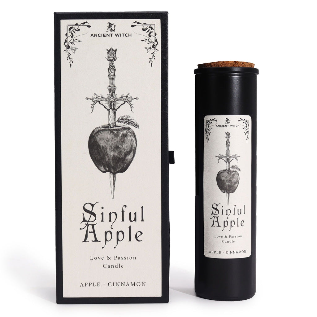 Bougie Pomme Pécheresse de Sorcière Ancienne – Amour - Karmic Artisan