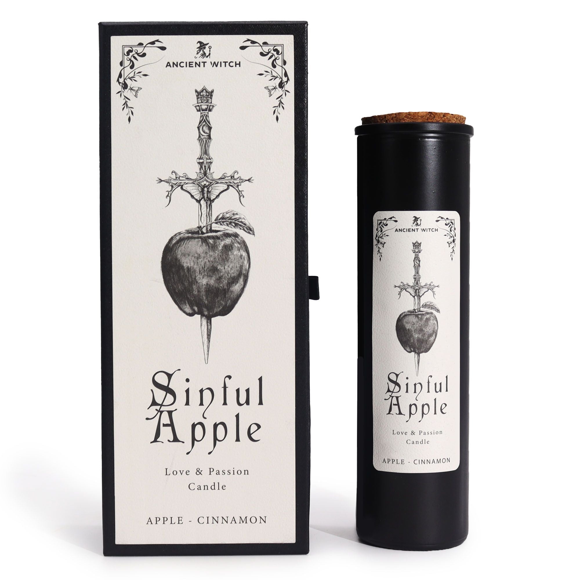 Bougie Pomme Pécheresse de Sorcière Ancienne – Amour - Karmic Artisan