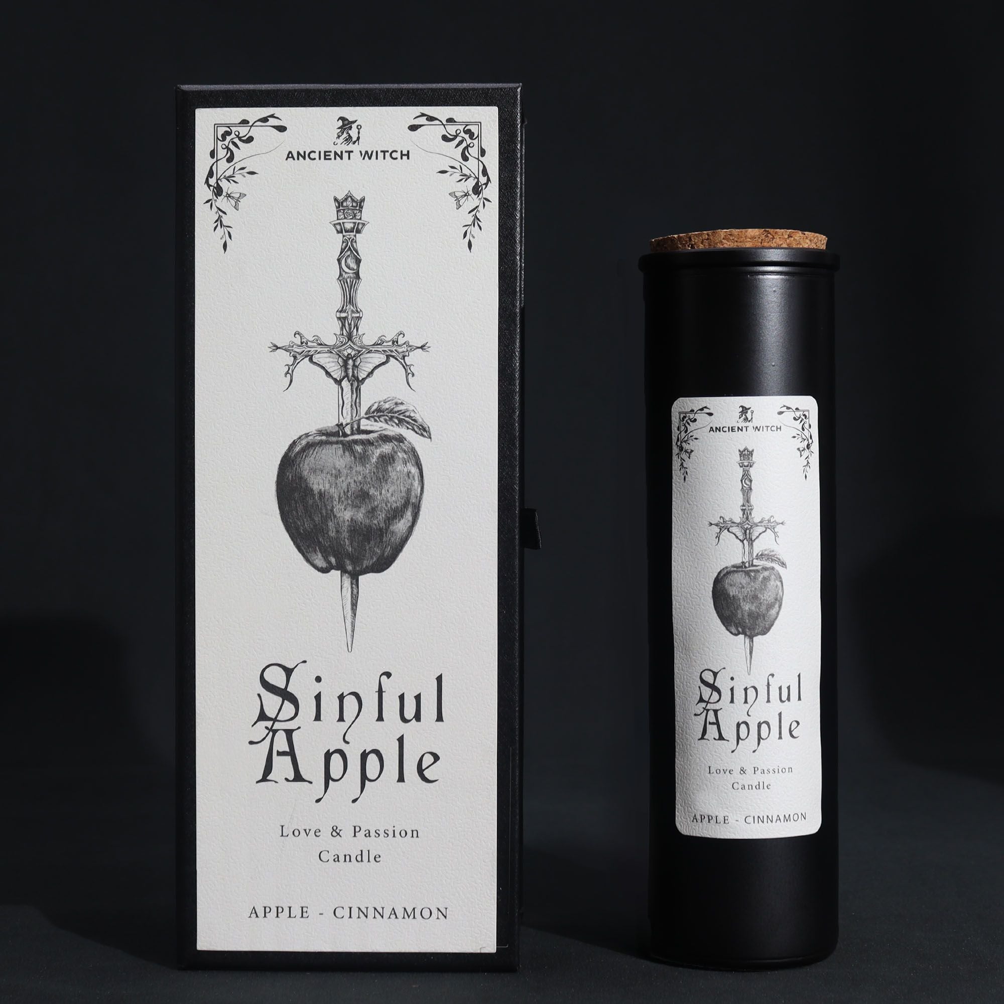 Bougie Pomme Pécheresse de Sorcière Ancienne – Amour - Karmic Artisan