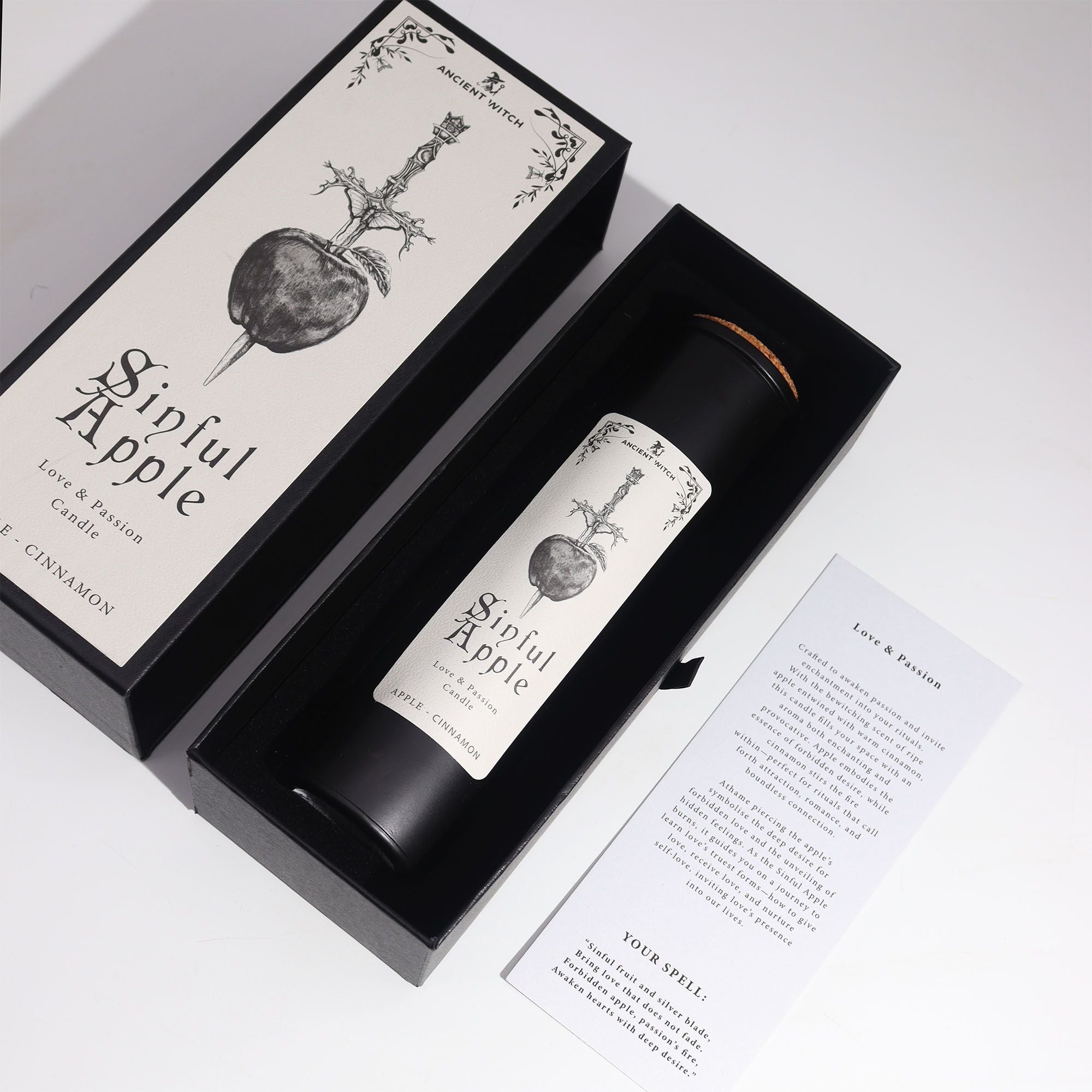 Bougie Pomme Pécheresse de Sorcière Ancienne – Amour - Karmic Artisan