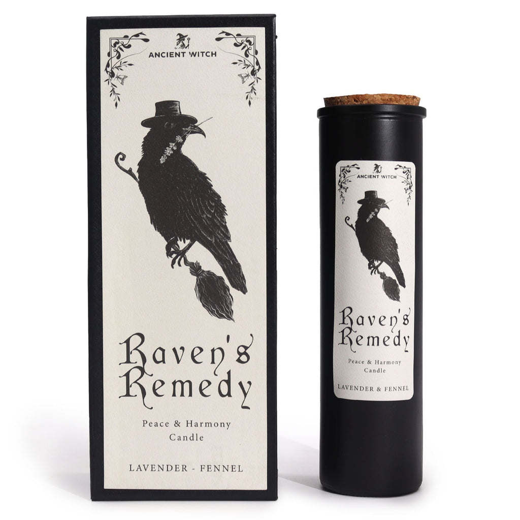Bougie Remède du Corbeau de Sorcière Ancienne – Paix et Harmonie - Karmic Artisan