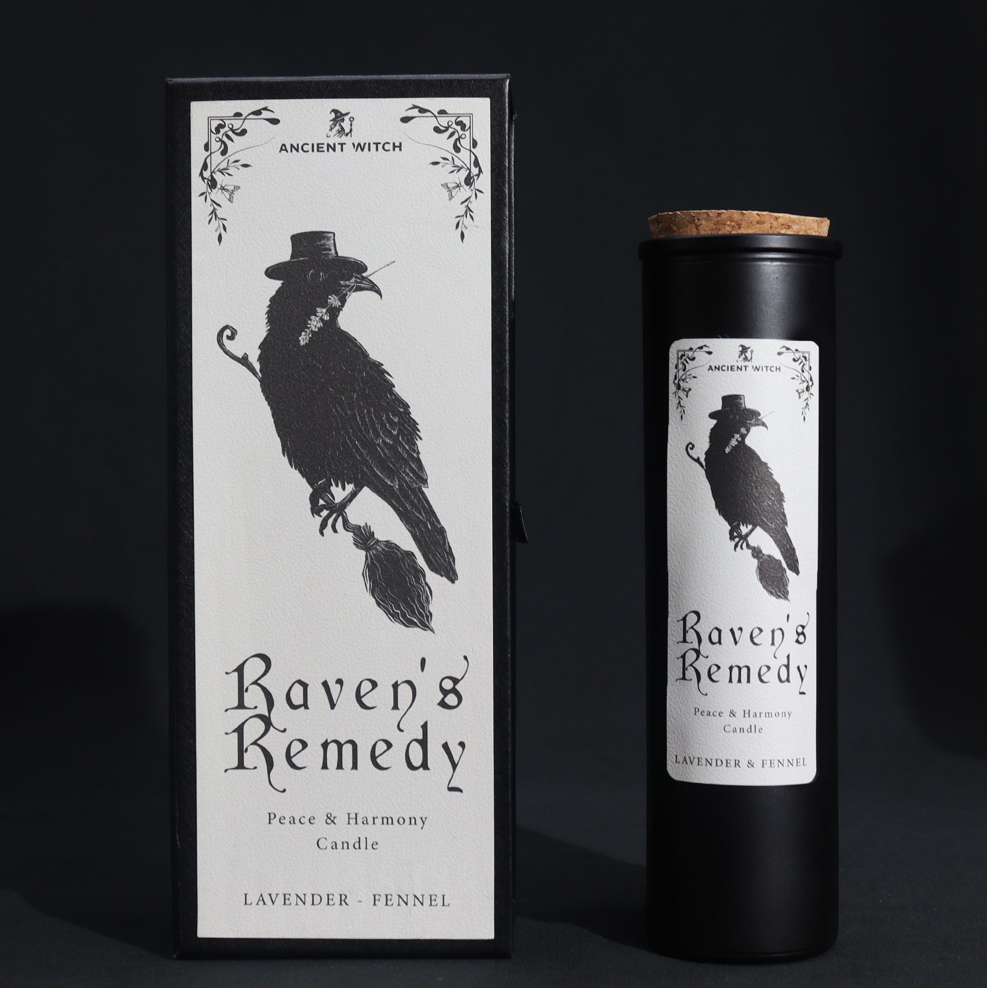 Bougie Remède du Corbeau de Sorcière Ancienne – Paix et Harmonie - Karmic Artisan