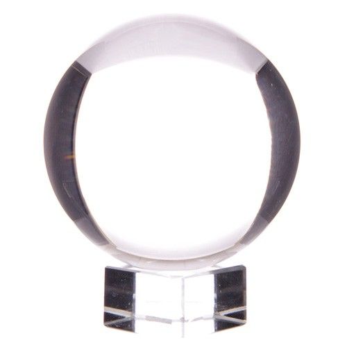 Boule de cristal 150 mm sur support – Verre optique transparent - Karmic Artisan
