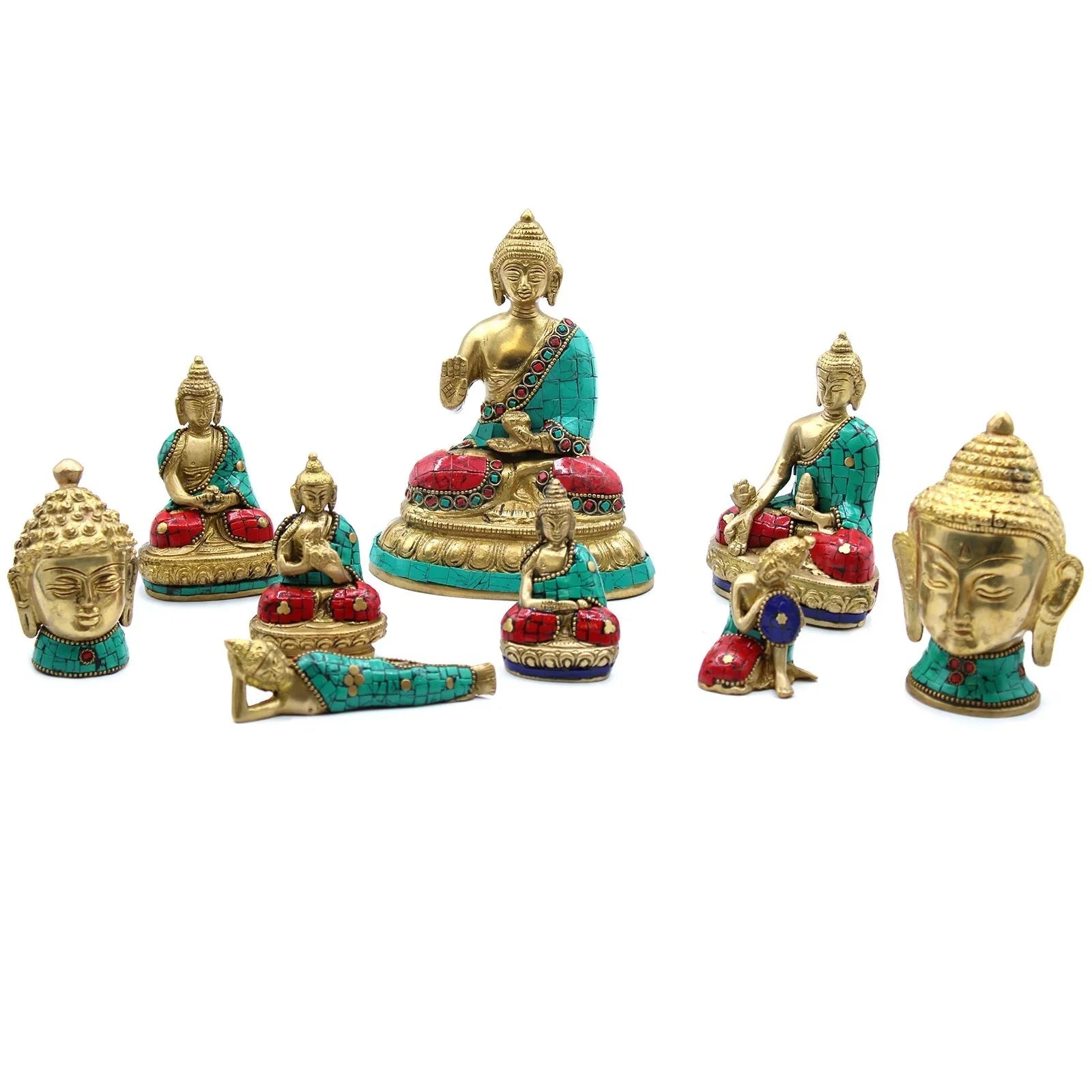 Figurine de Bouddha Amitabha en laiton – 9,5 cm - Karmic Artisan