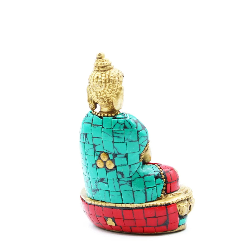Figurine de Bouddha Amitabha en laiton – 9,5 cm - Karmic Artisan