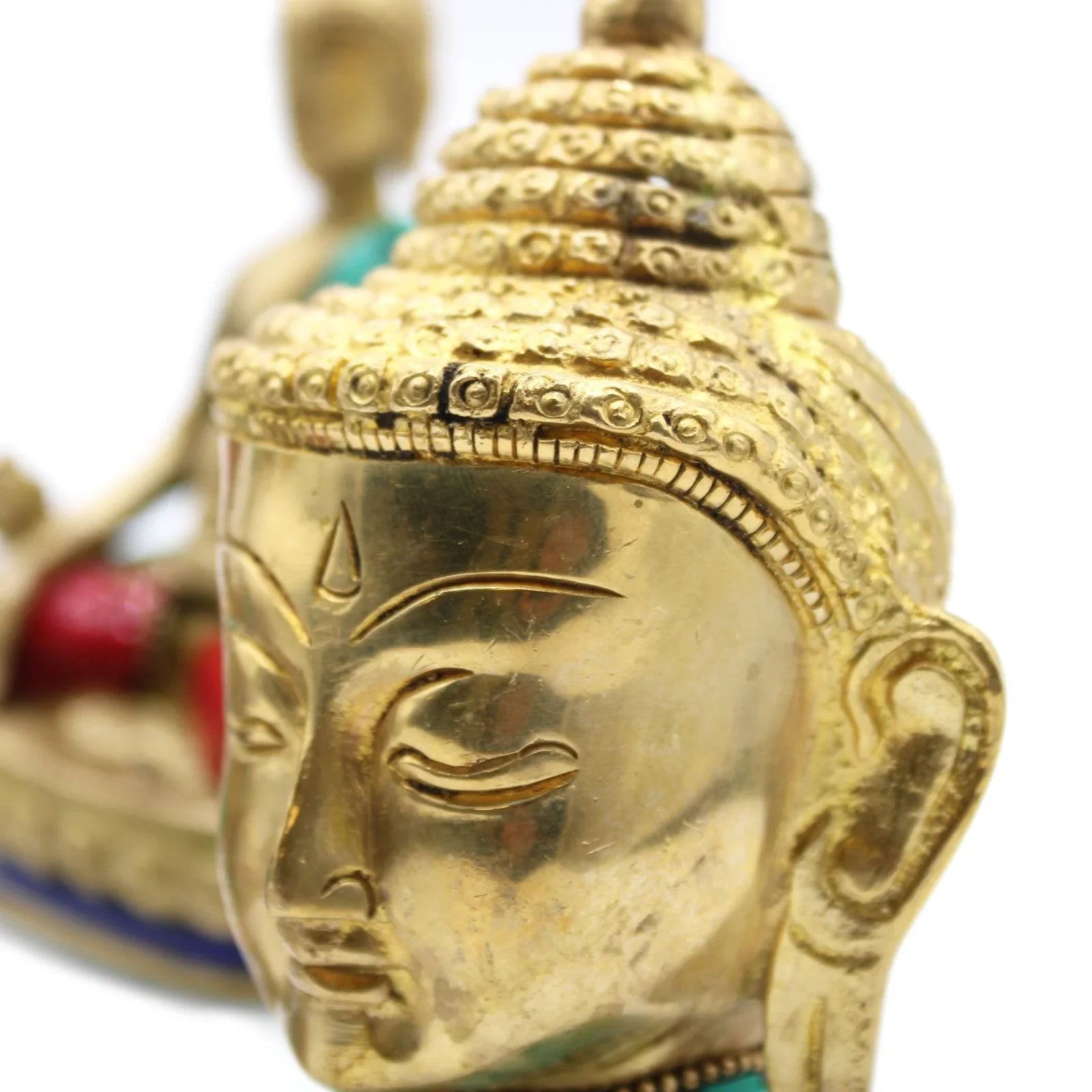 Figurine de Bouddha en laiton – Grande tête 11,5 cm - Karmic Artisan