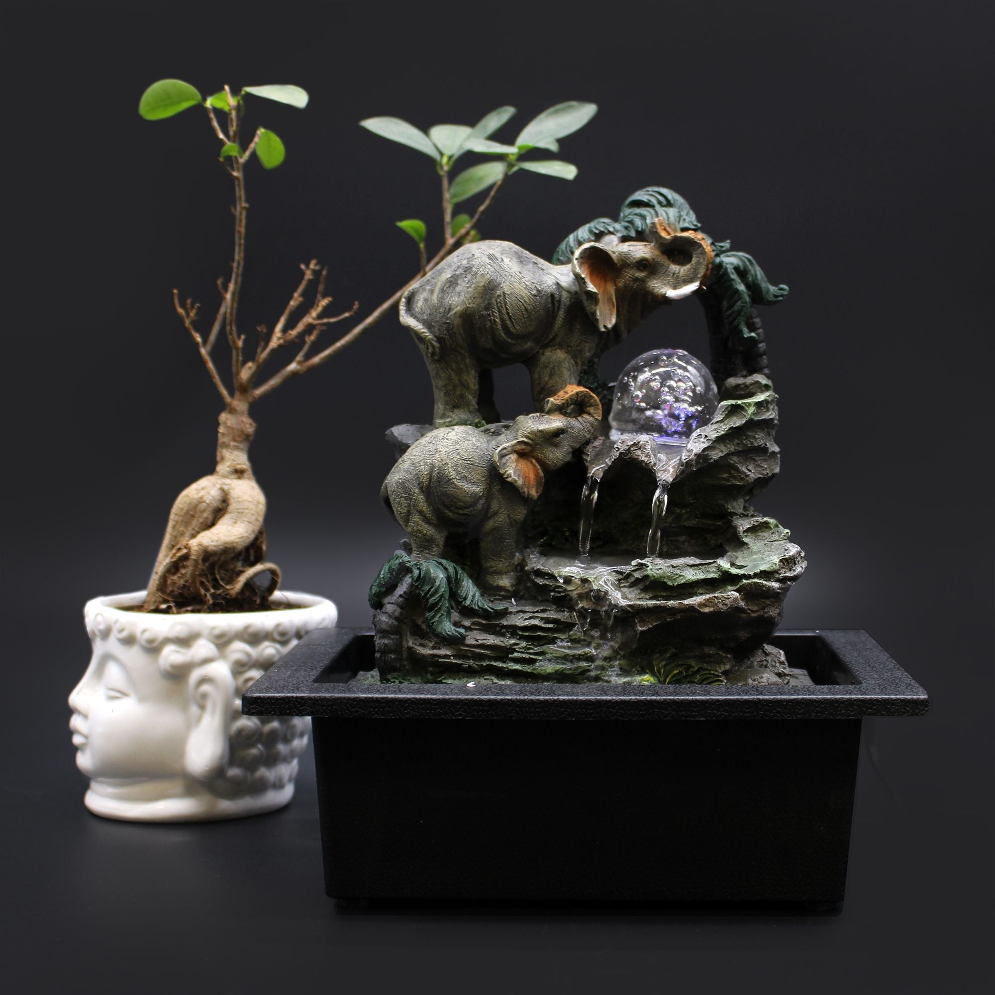 Fontaine de table – 18 cm – Feng Shui &amp; cascade rocheuse - Karmic Artisan