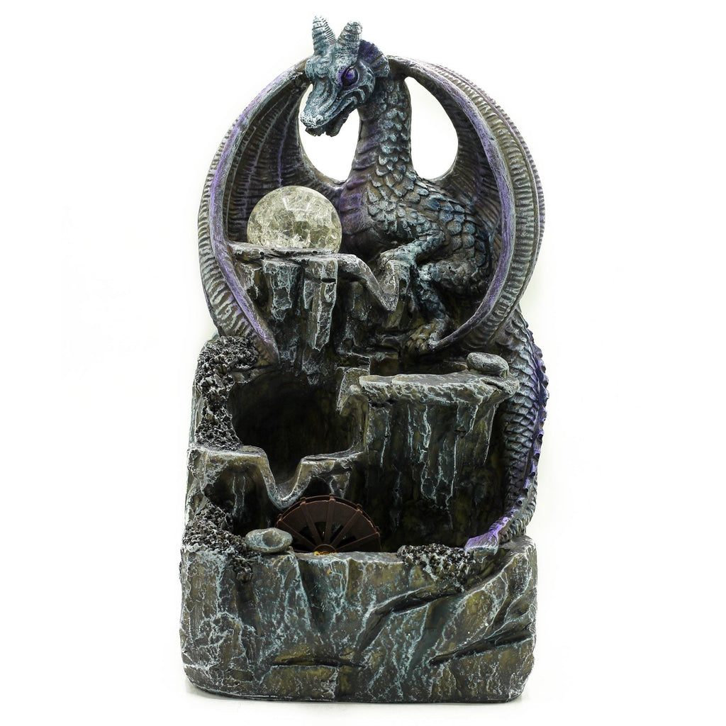 Fontaine de table – Dragon Violet (35 cm) - Karmic Artisan