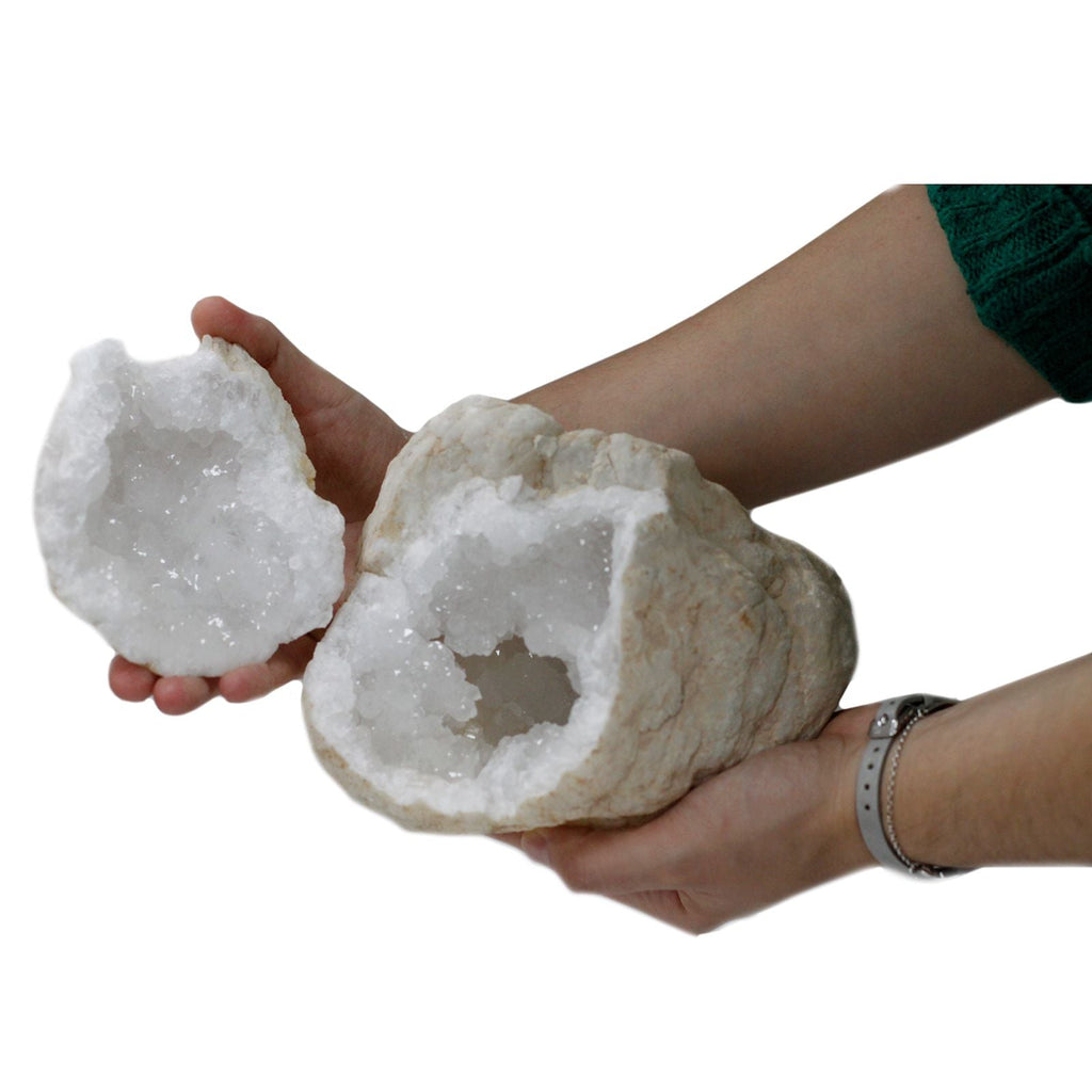 Géode de calcite naturelle — 15 à 18 cm - Karmic Artisan