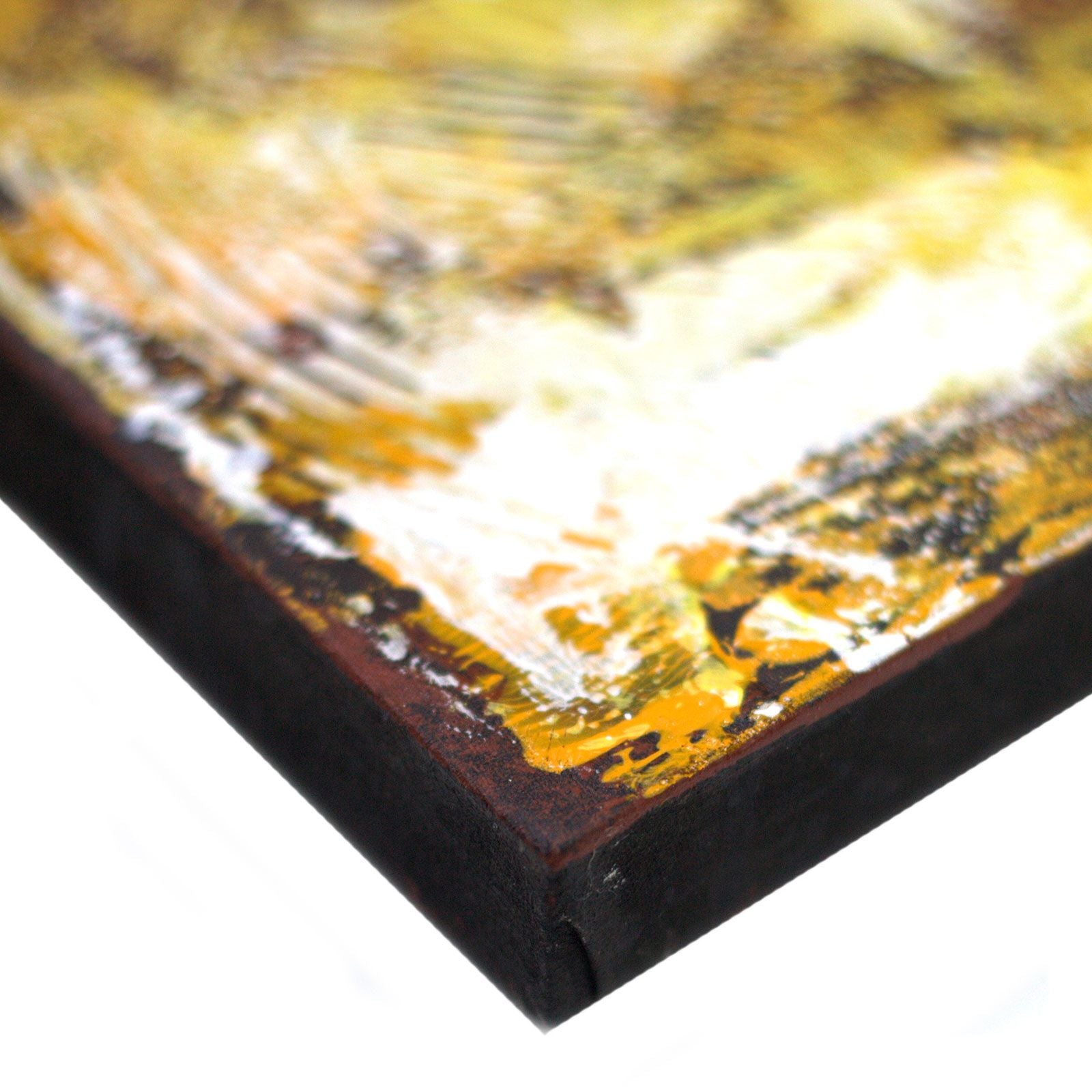 Peinture de Bouddha – Visage doré et fleur de lotus - Karmic Artisan