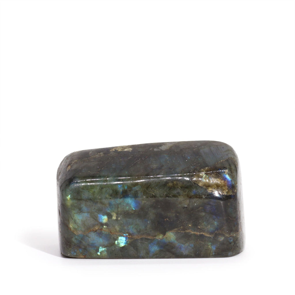 Pierre de labradorite — Madagascar - 250 à 370 g — 65 - 90mm - Karmic Artisan