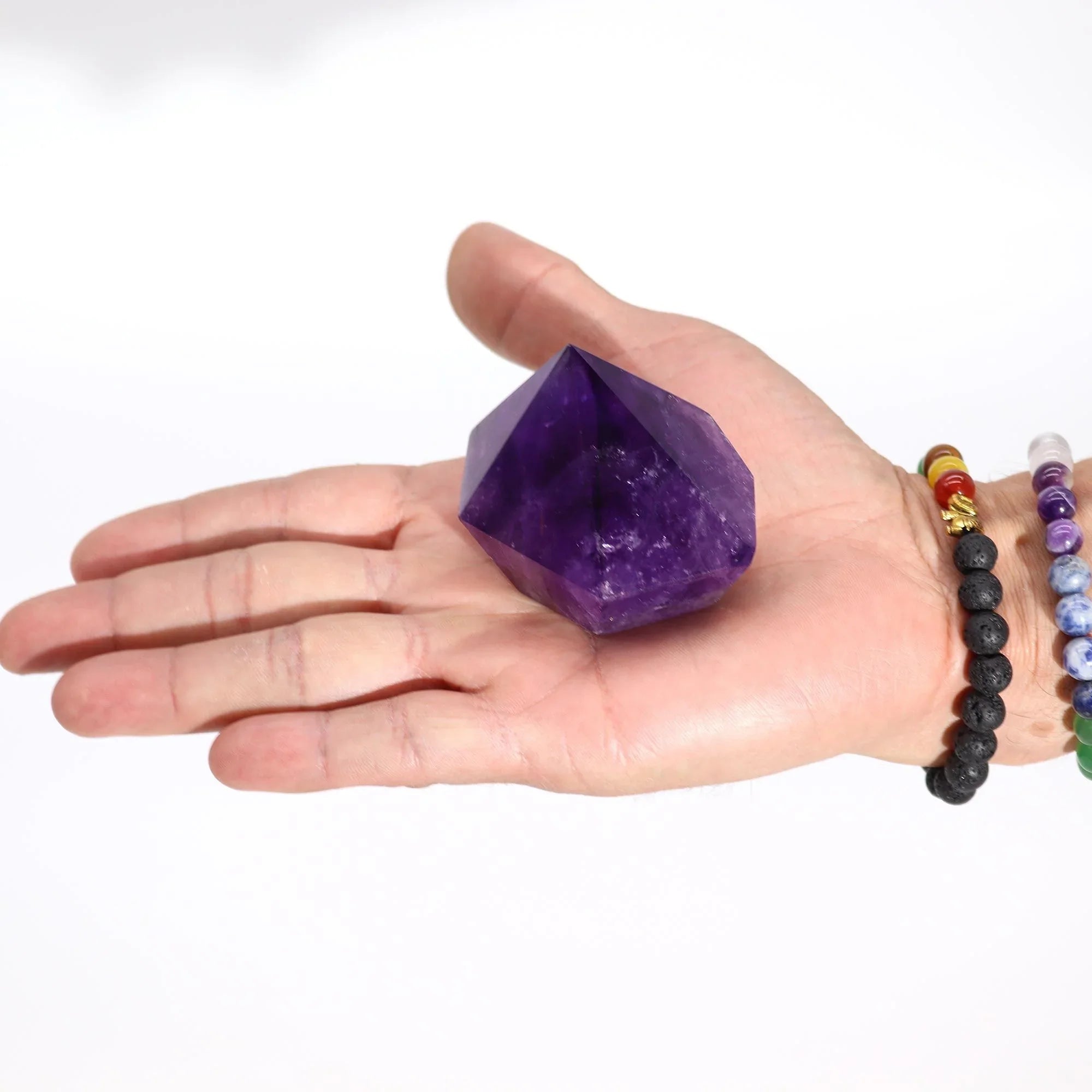 Pointes d’améthyste de couleur moyenne riche (environ 5,5 à 6,5 cm) - Karmic Artisan